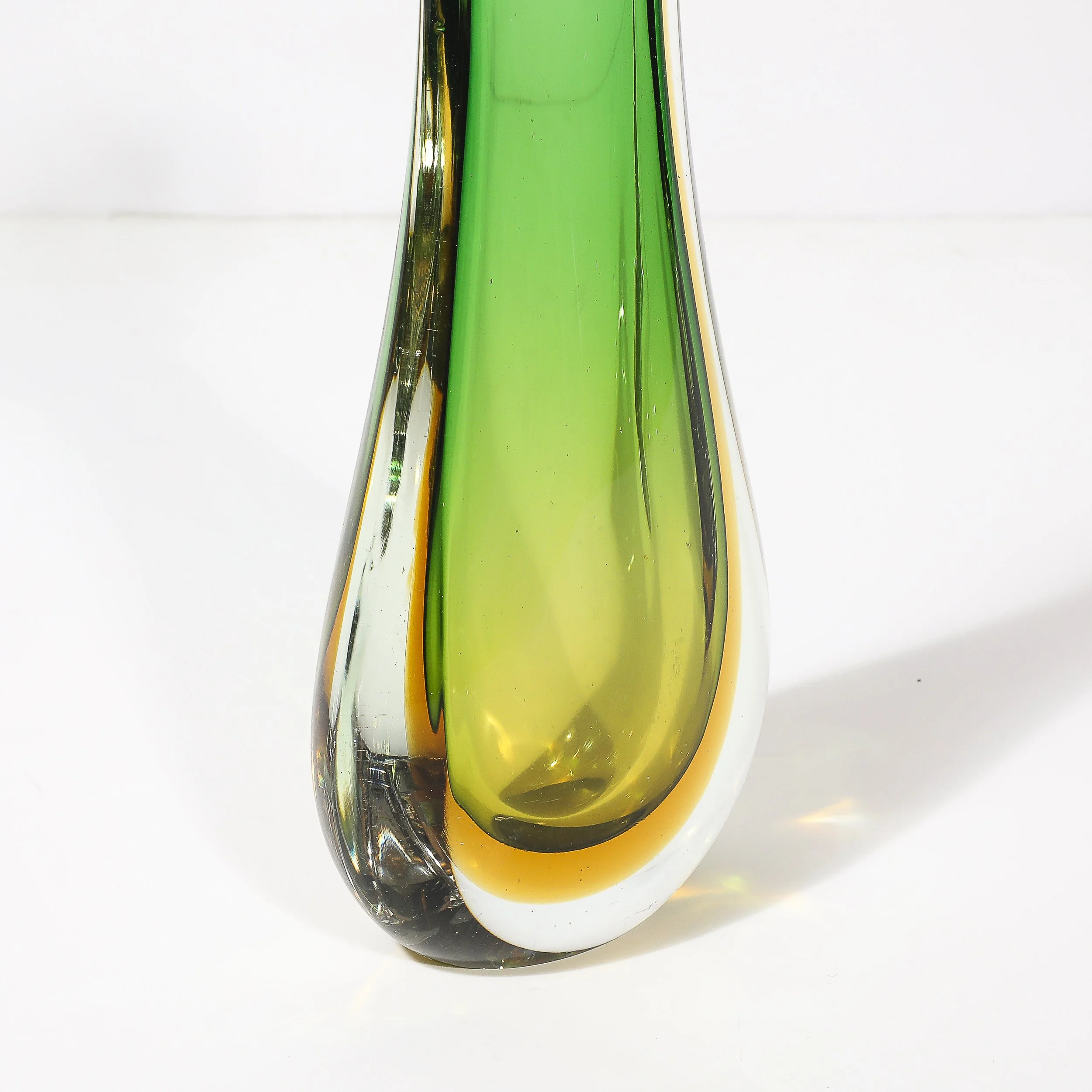 Mid-Century Modernist Hand-Blown Murano Sommerso Glass in Emerald & Amber Hues - High Style Deco 6.jpg