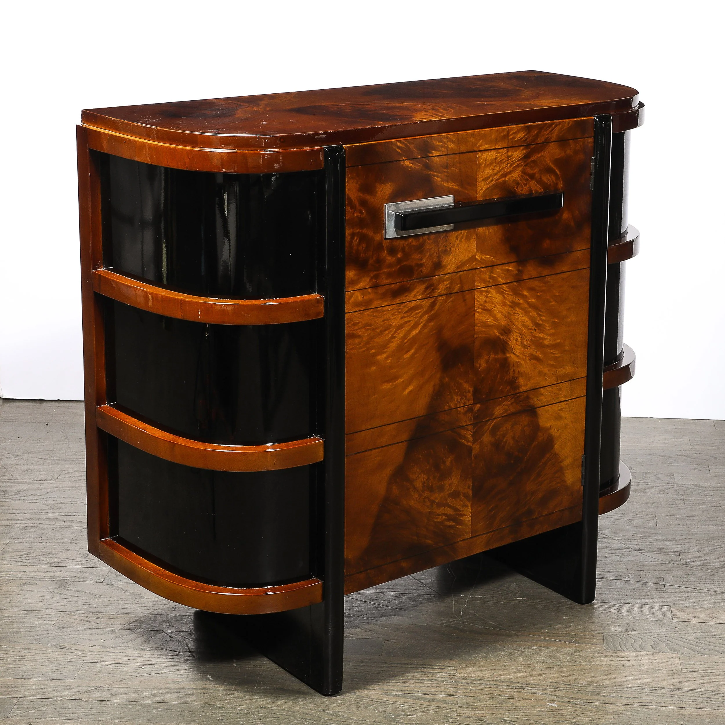 Art Deco Machine Age Cabinet in Book-matched & Burled Walnut by Donald Deskey - High Style Deco 7.jpg