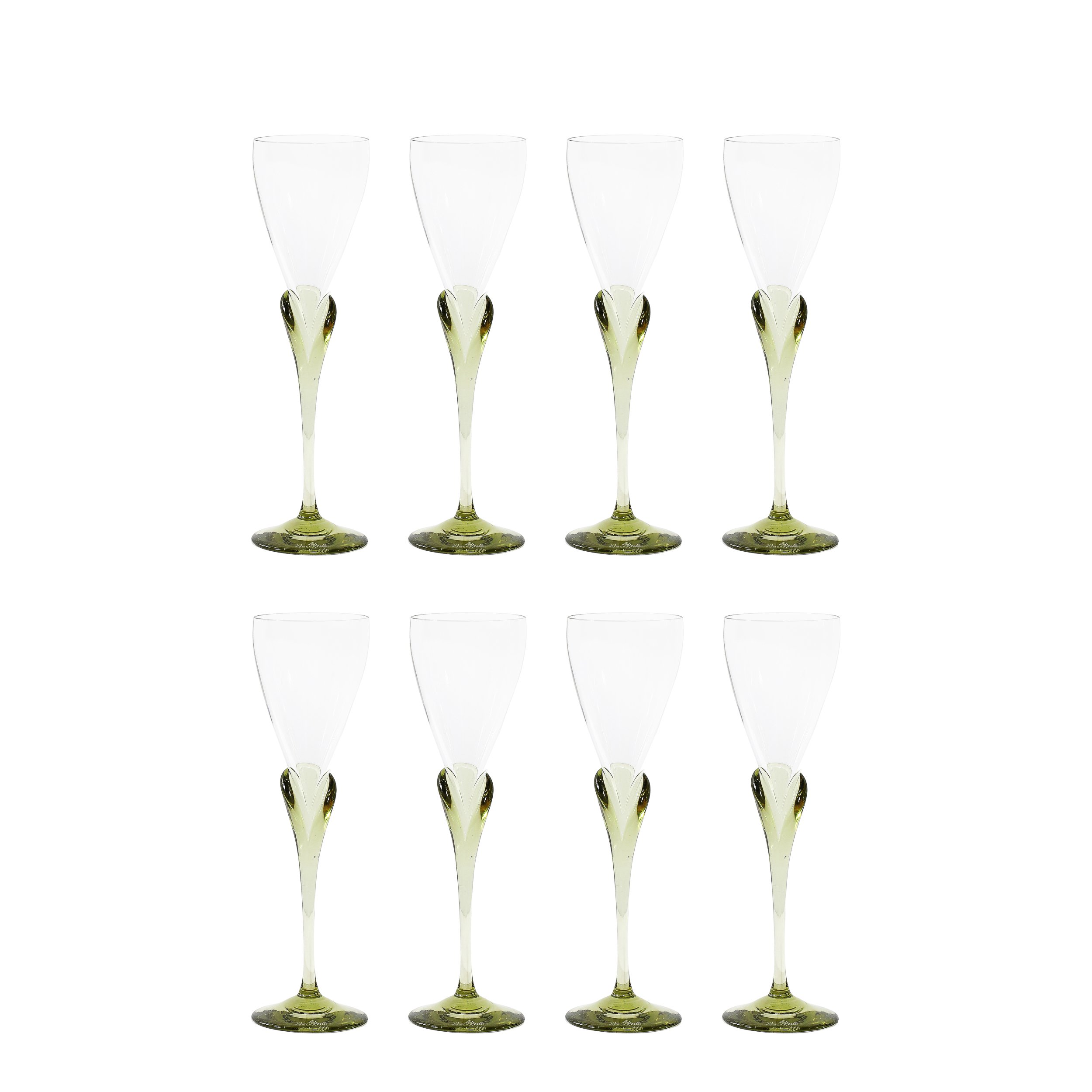 Set of 16 Papyrus Pattern Rosenthal Cordial & Brandy Sniffer Crystal Stemware - High Style Deco 3.jpg