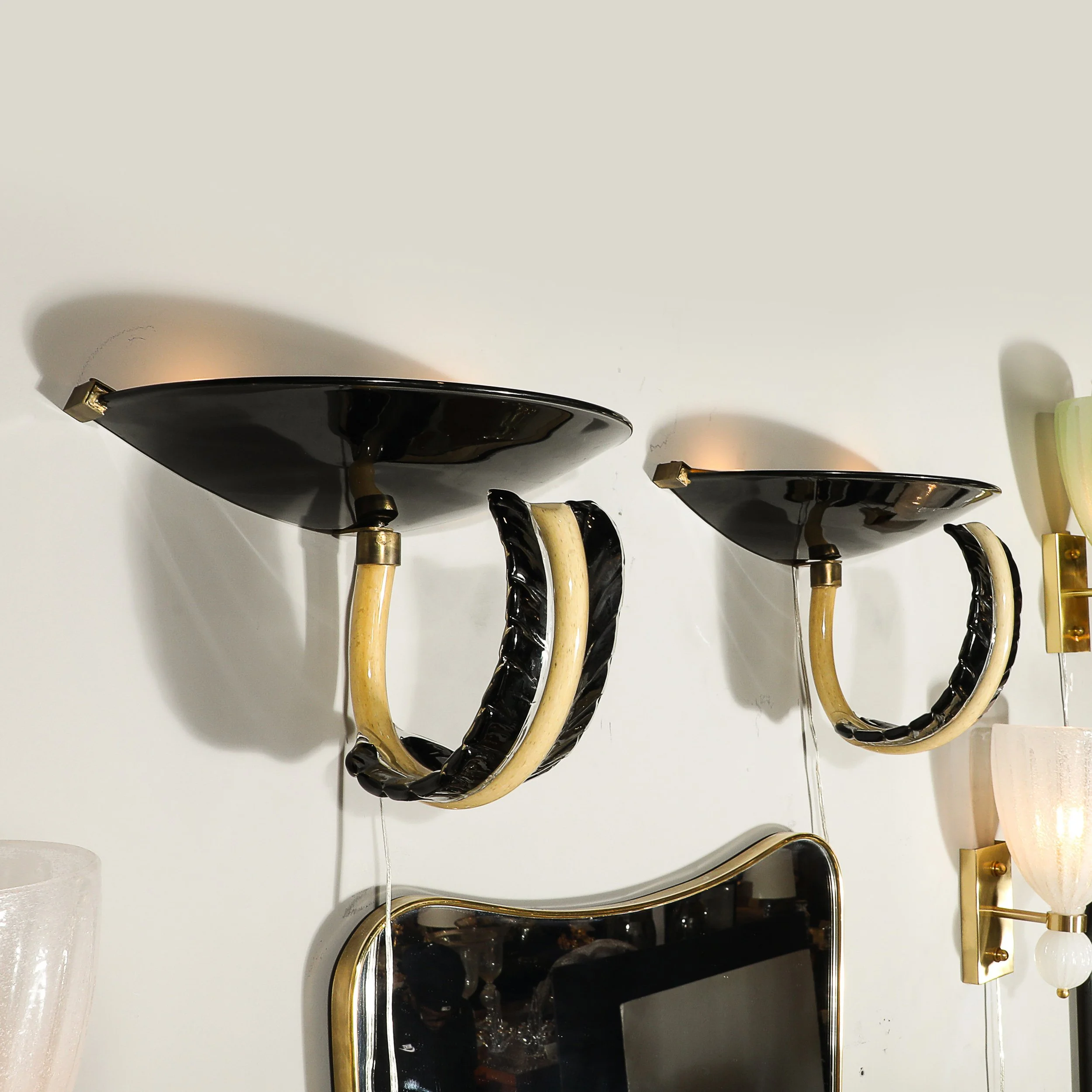 Mid-Century Hand-Blown Murano Black & Gold Acanthus Glass Sconces by Seguso - High Style Deco 16.jpg