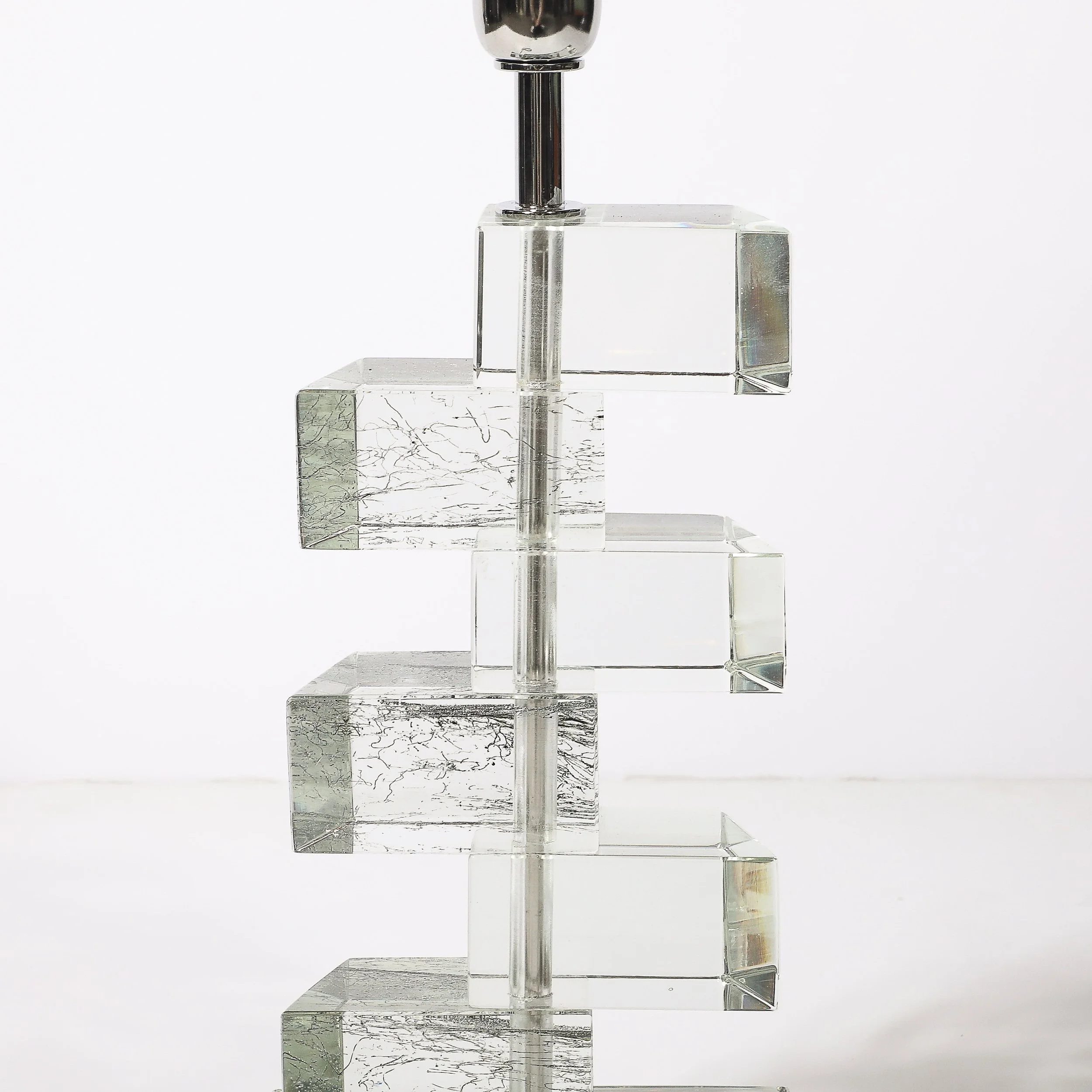 Modernist Hand-Blown Murano Stacked & Faceted Trapezoidal Glass Table Lamps - High Style Deco 20.jpg