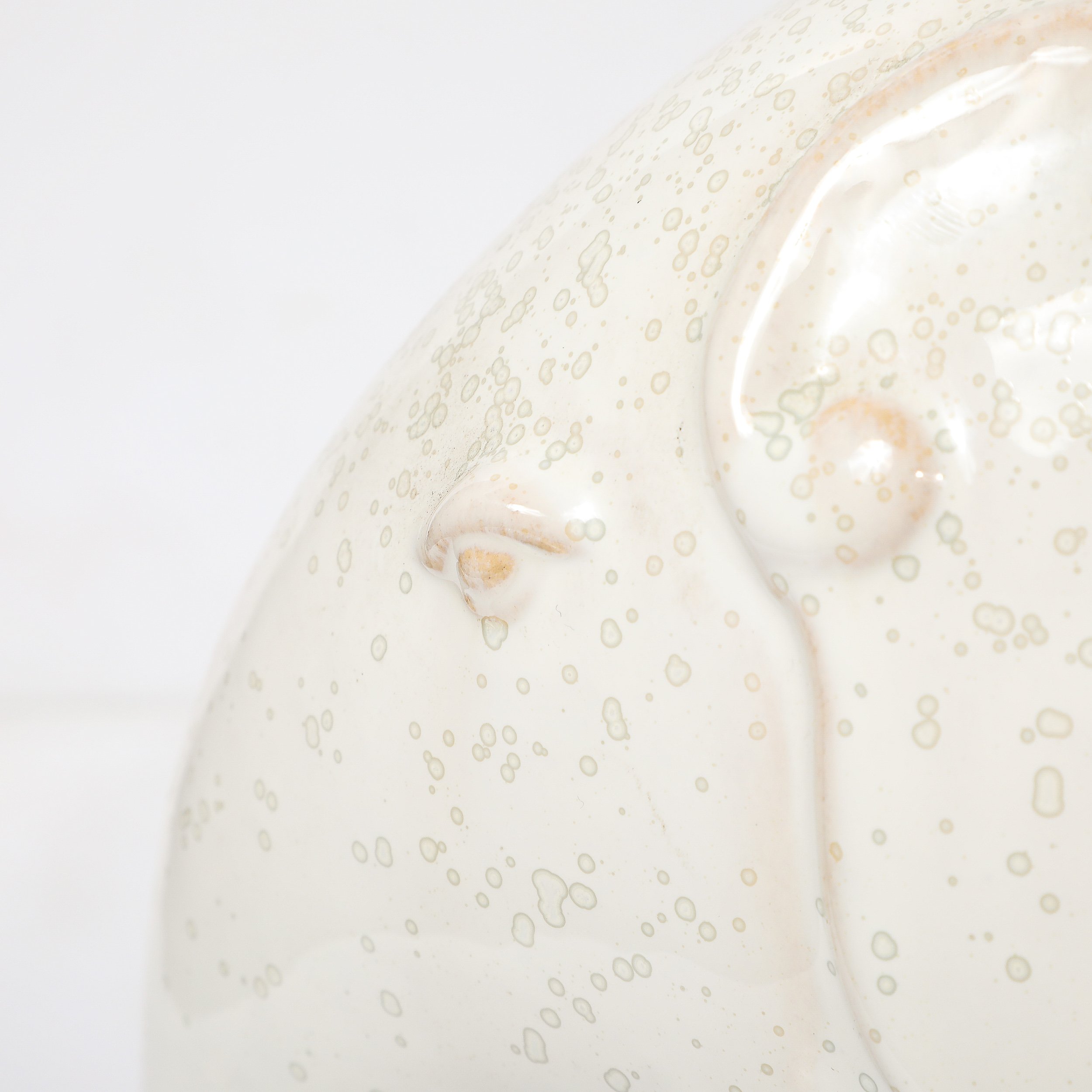 Mid-Century Modernist Off White Glazed Terracotta Elephant Sculpture - High Style Deco 9.jpg