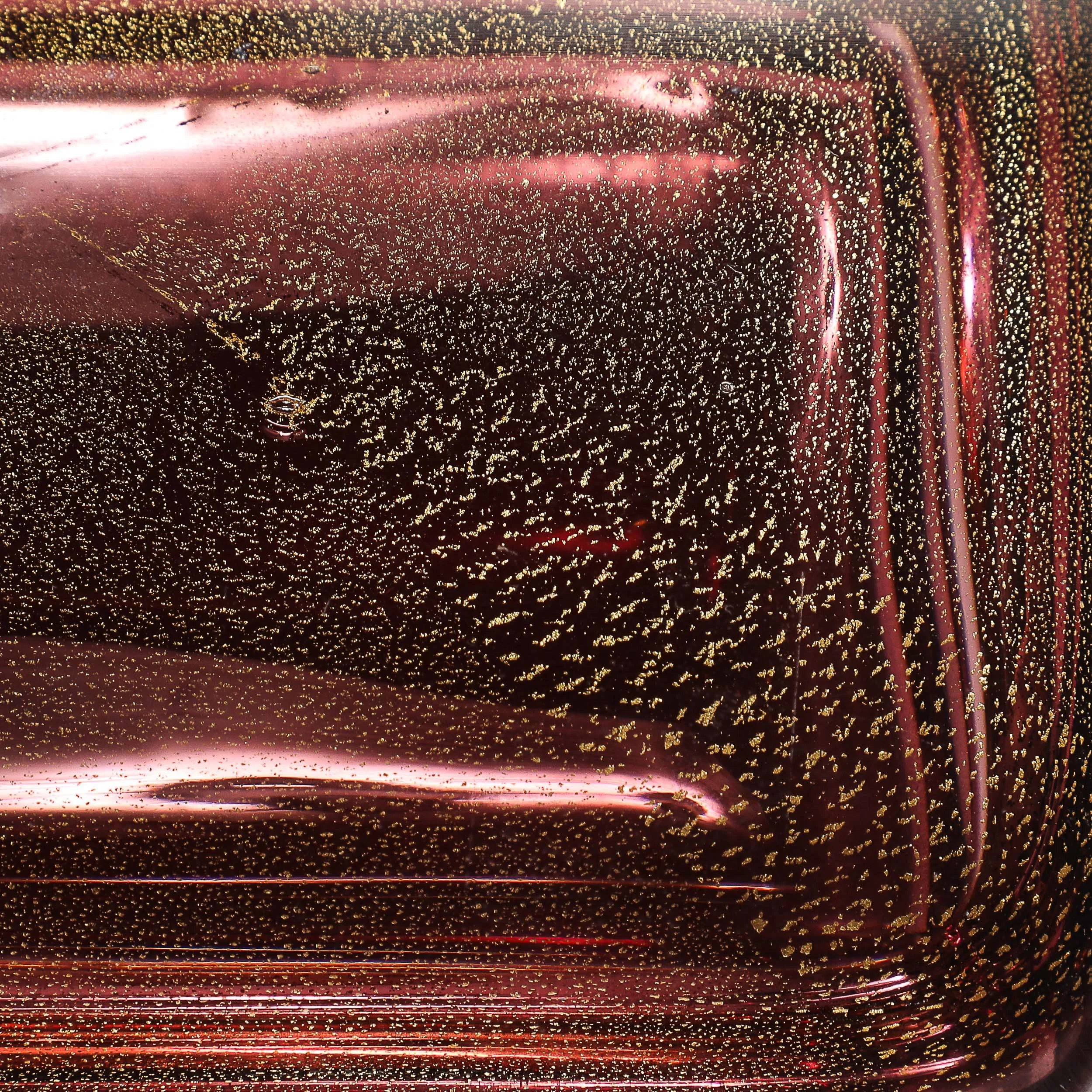 Modernist Hand-Blown Murano Glass Box in Smoked Rose with 24 Karat Gold Flecks - High Style Deco 15.jpg