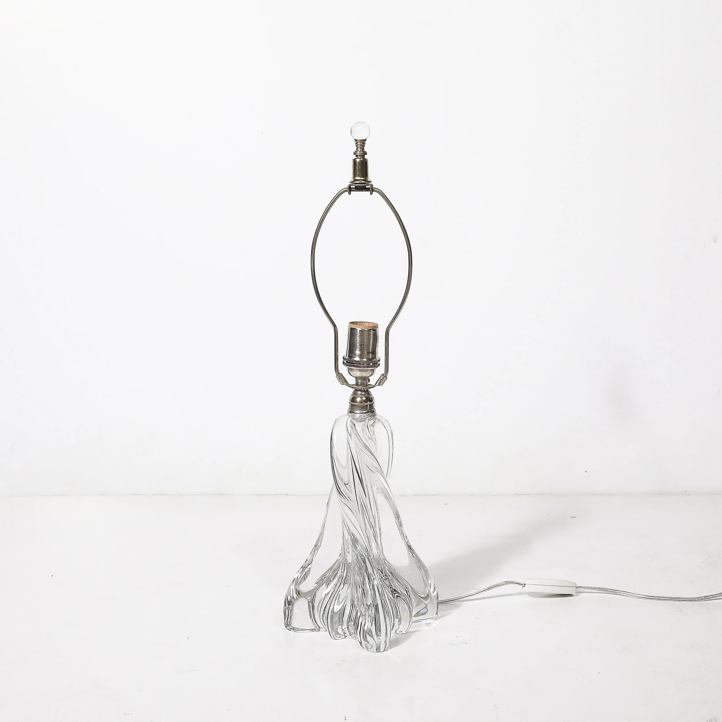 Mid-Century Modernist Spiral Form Crystal Table Lamp signed Baccarat - High Style Deco 2.jpg