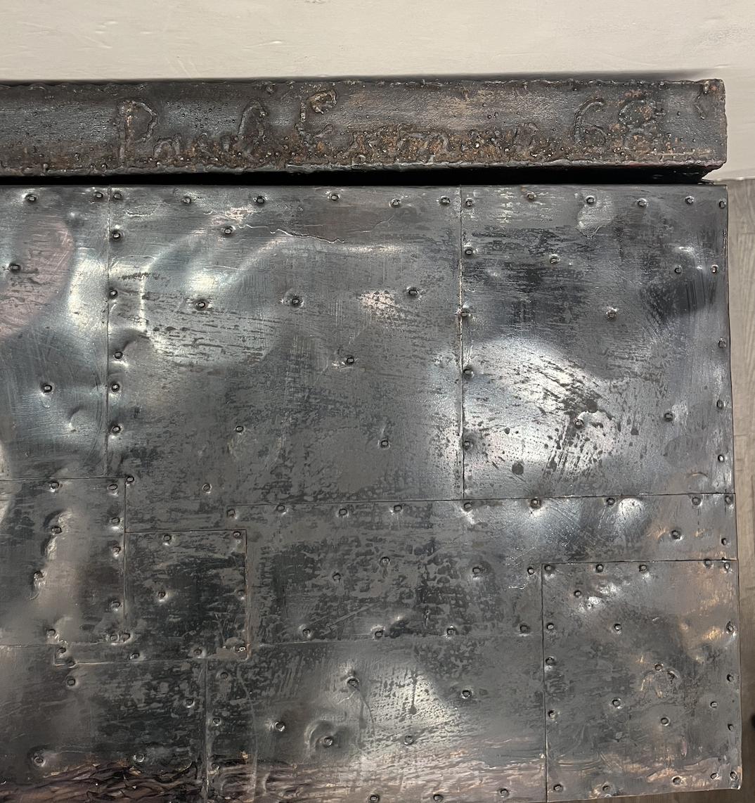Mid-Century Brutalist Wall Mounted Patchwork Console Table Signed Paul Evans - High Style Deco 19.png