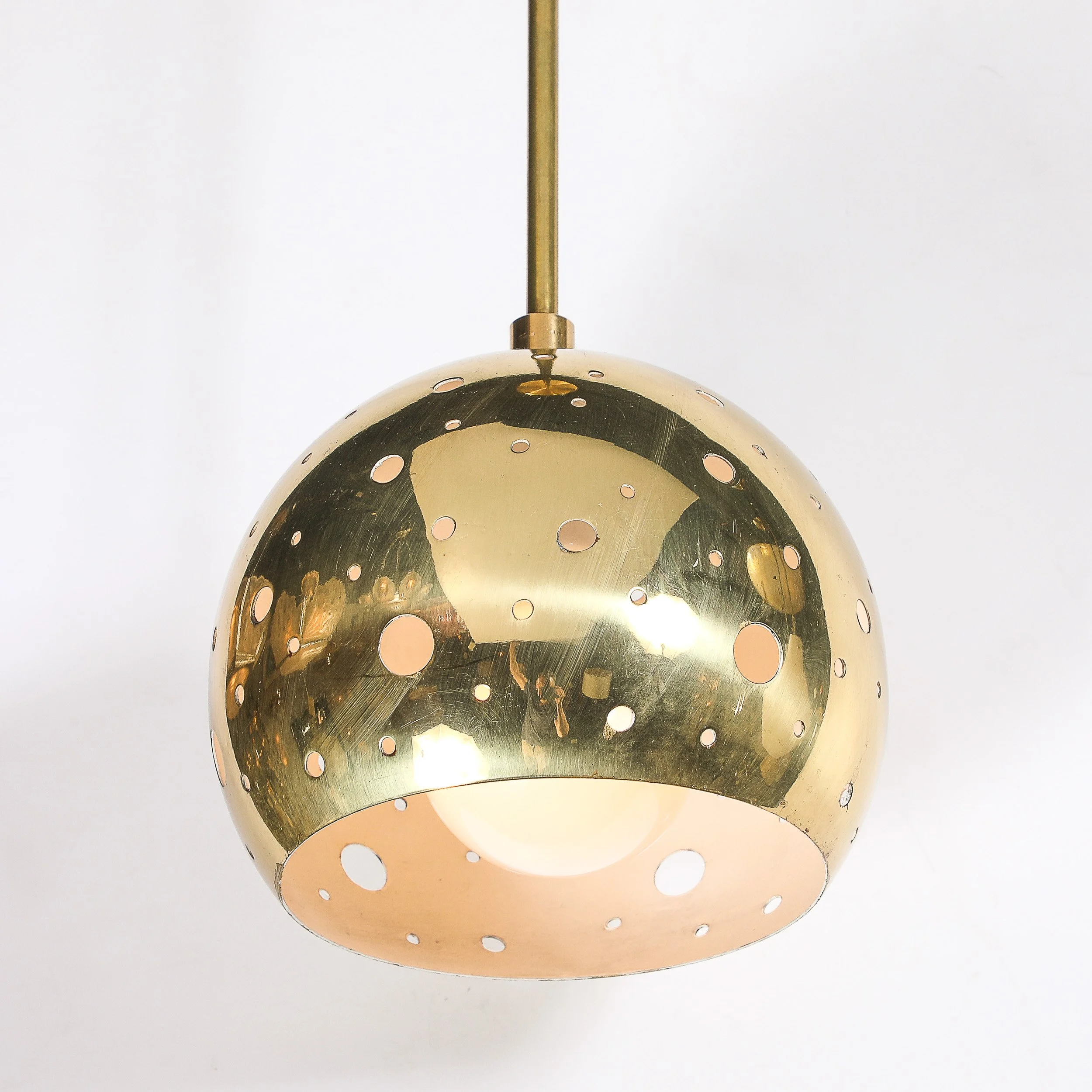 Mid-Century Rounded Brass Pendant Chandelier W: Circular Cutout Detail - High Style Deco 5.jpg
