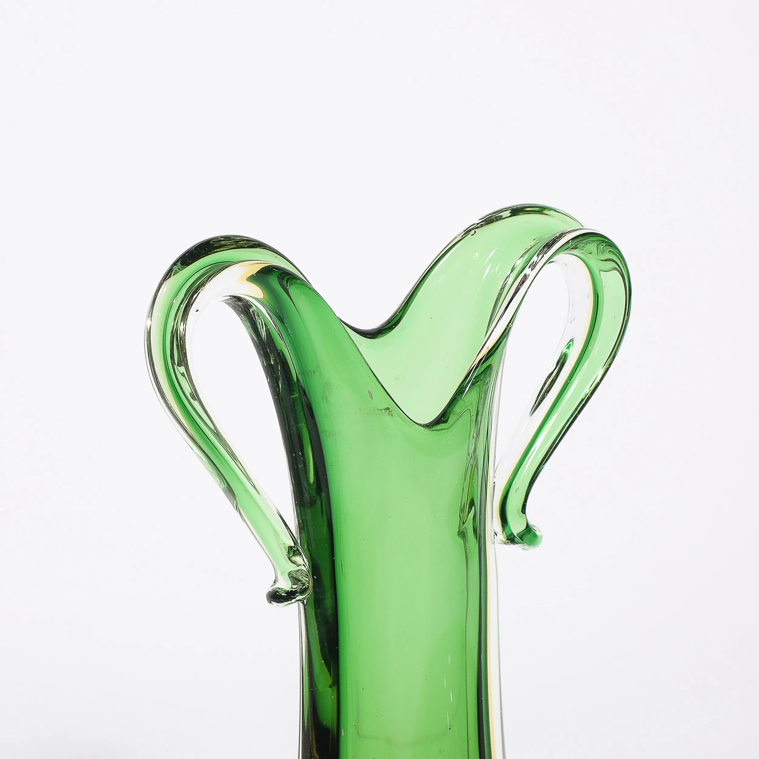 Mid-Century Modernist Hand-Blown Murano Sommerso Glass in Emerald & Amber Hues - High Style Deco 5.jpg