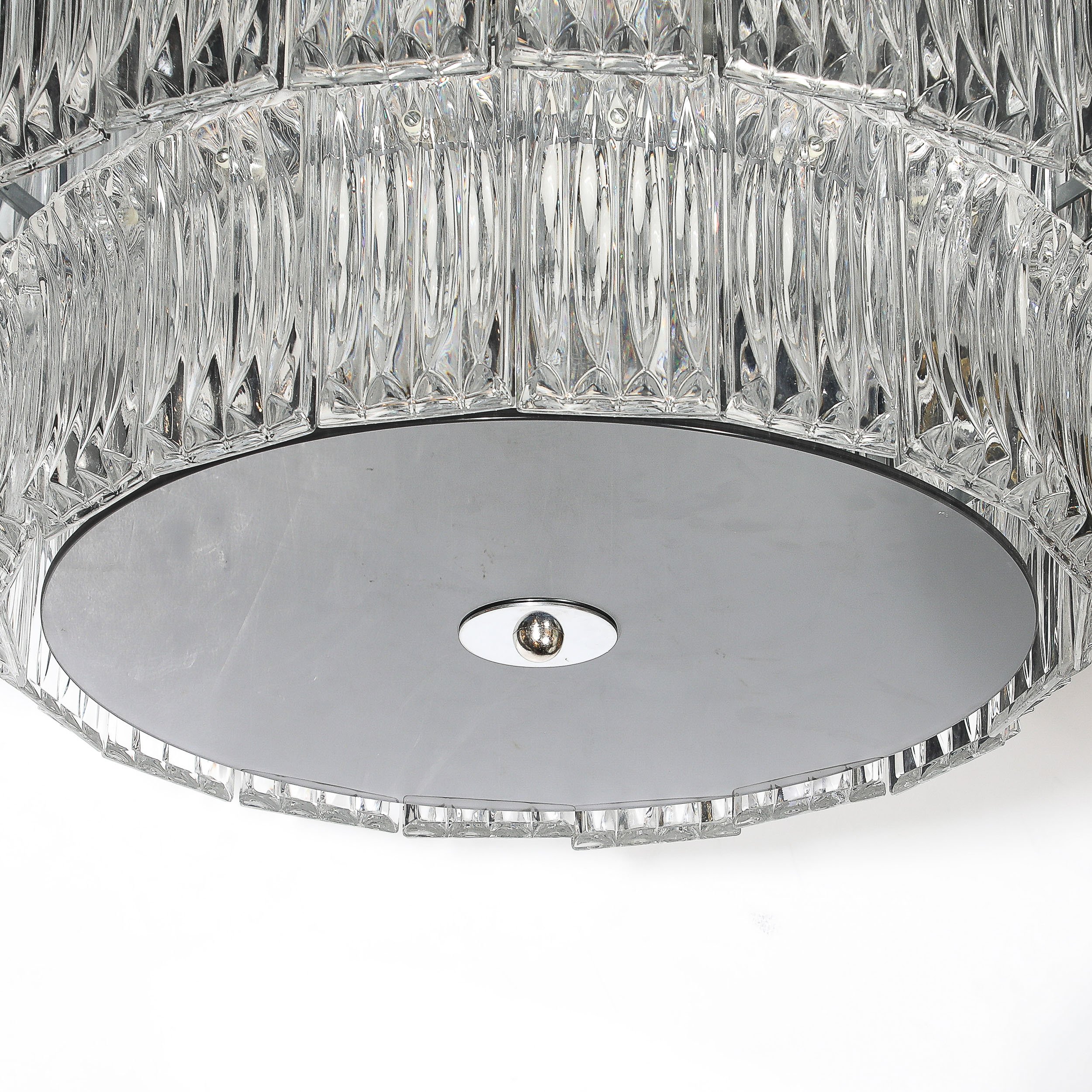 Mid-Century 2-Tier Transparent Murano Glass Flush-Mount w: Smoked Glass Diffuser - High Style Deco 10.jpg