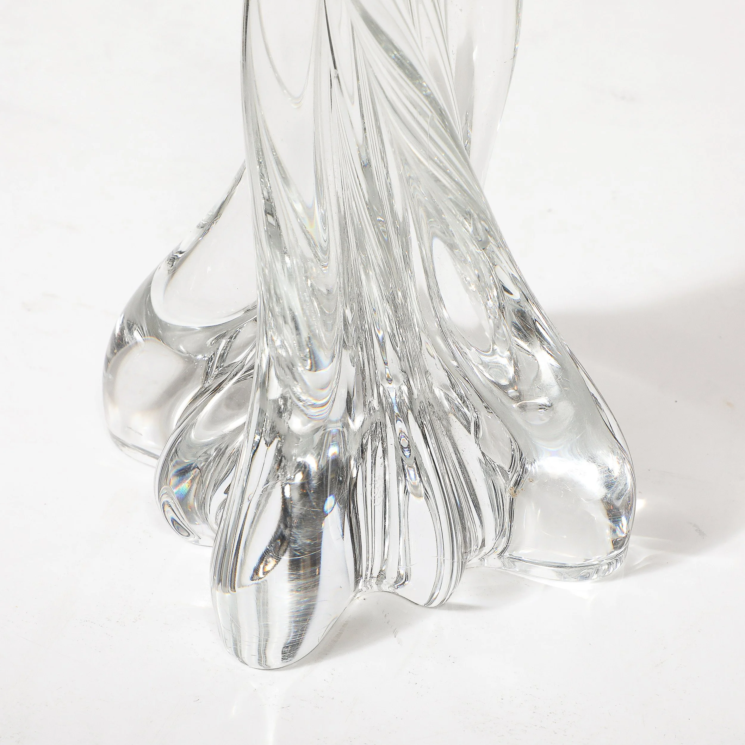 Mid-Century Modernist Spiral Form Crystal Table Lamp signed Baccarat - High Style Deco 9.jpg