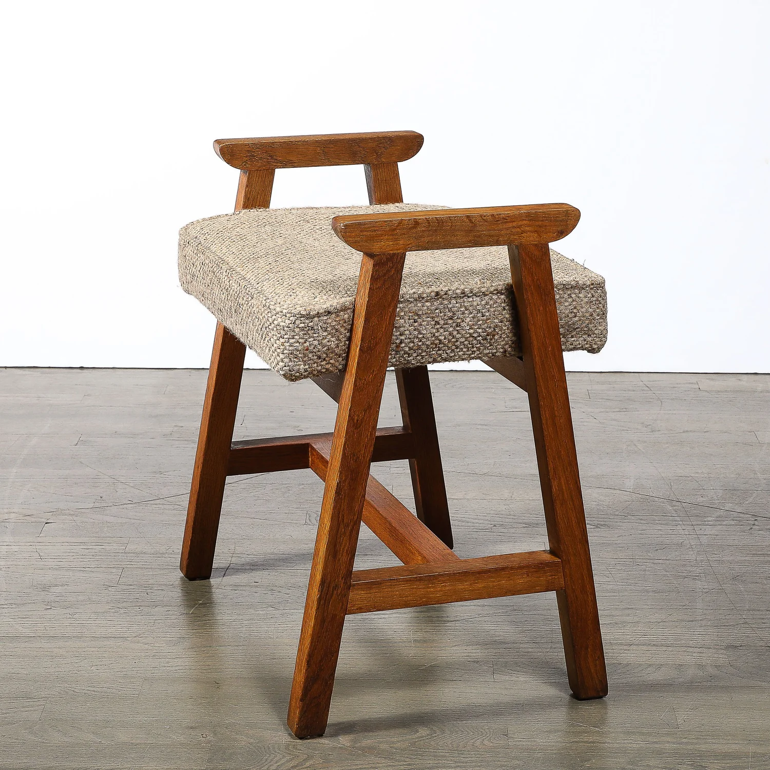 Mid-Century Modernist Oak Stool by Guillerme et Chambron Edition Votre  Maison — High Style Deco