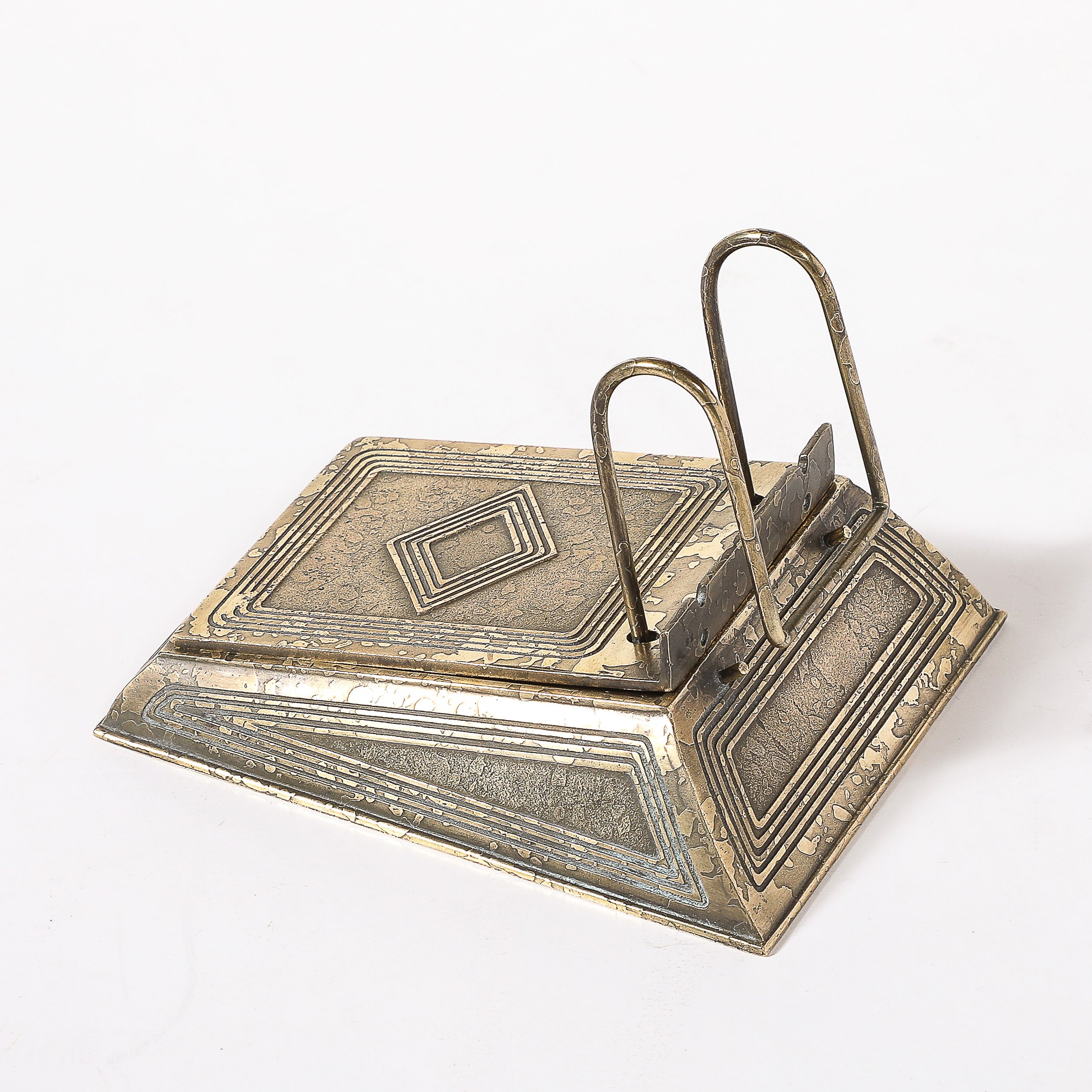 Bronze Doré Calendar Holder in the Graduate Pattern signed Tiffany & Co. - High Style Deco 4.jpg