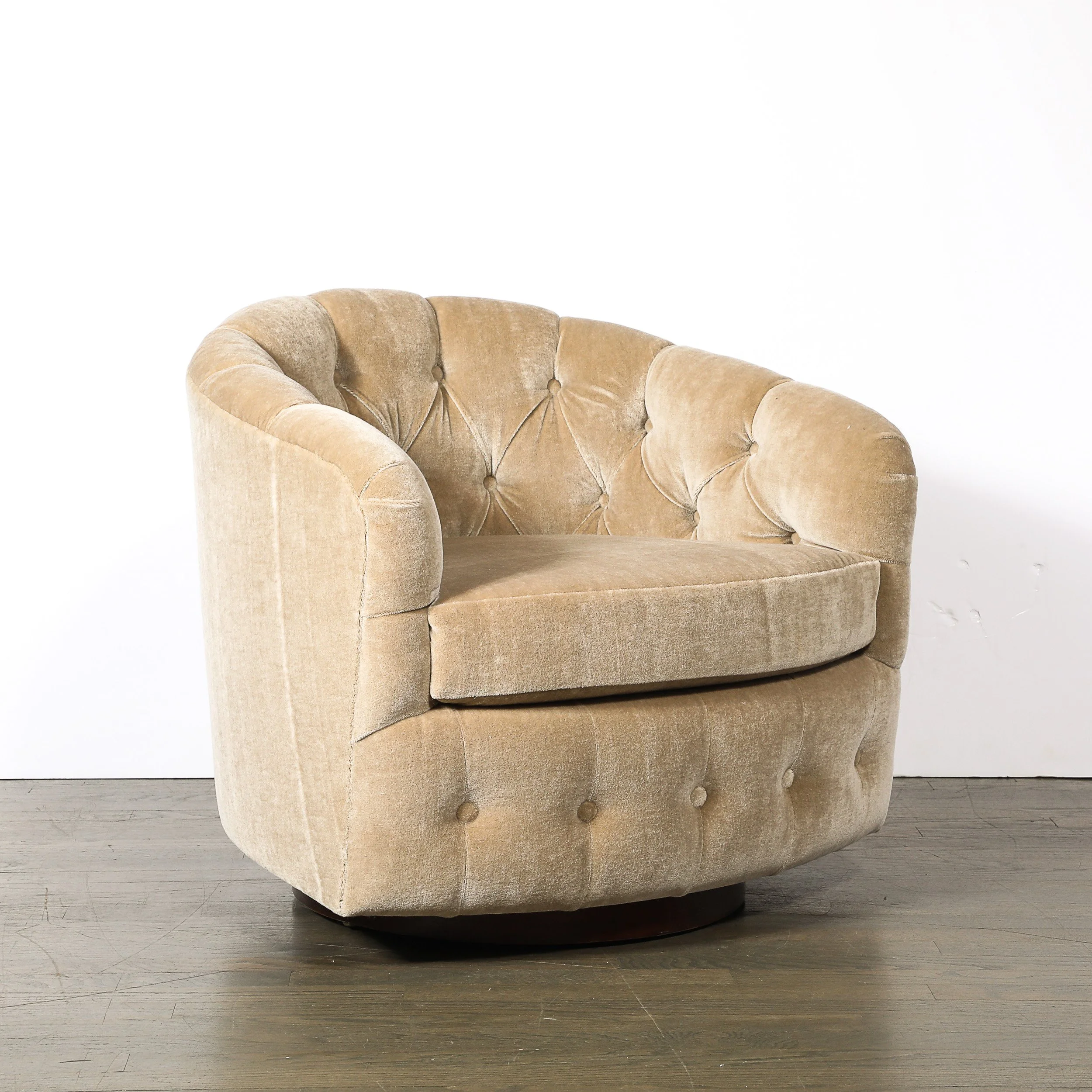 Pair of Mid-Century Biscuit Tufted Mohair Swivel Chairs signed Milo Baughman - High Style Deco 9.jpg