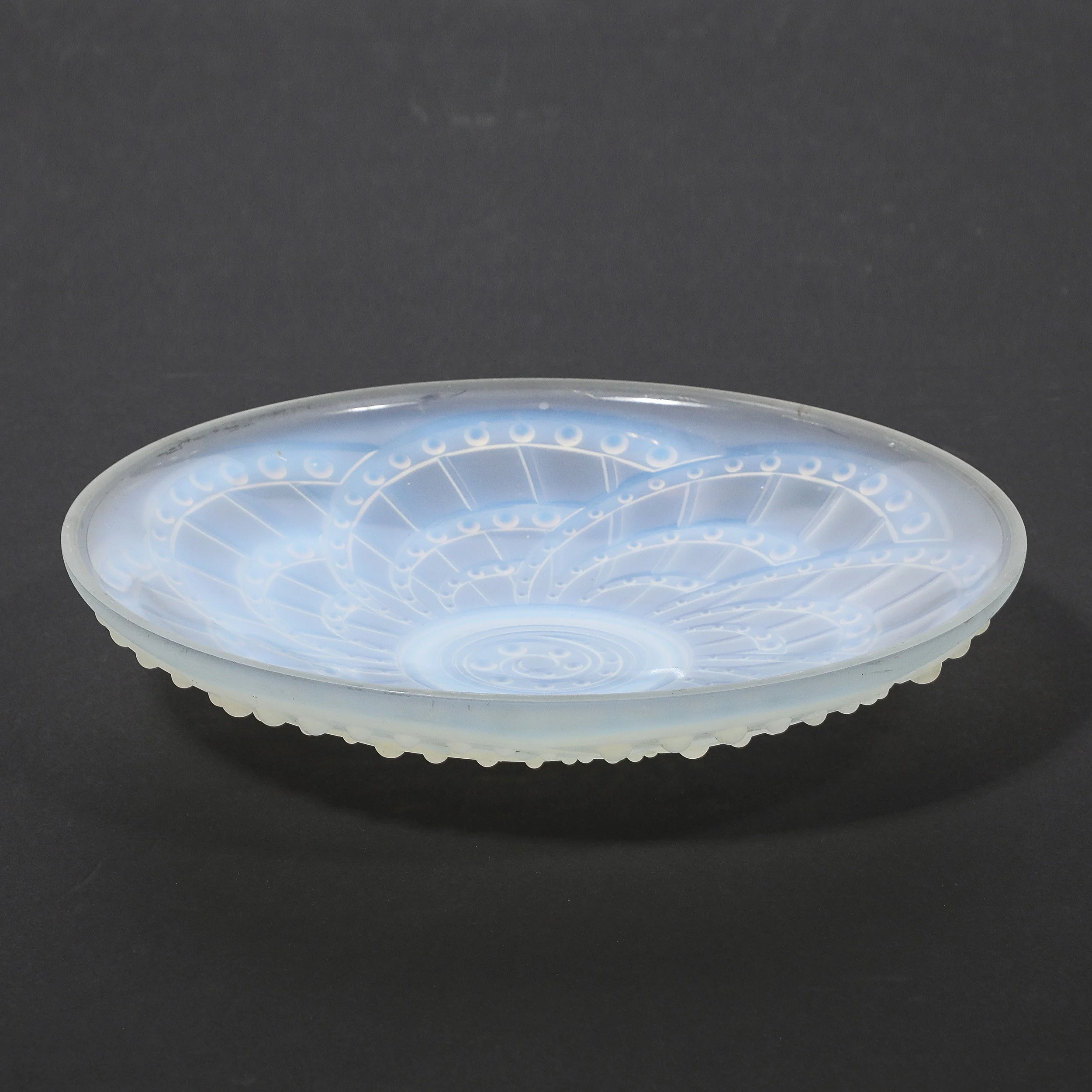 Art Deco Opalescent Molded and Frosted Glass Centerpiece Bowl Signed J. Landier - High Style Deco 11.jpg