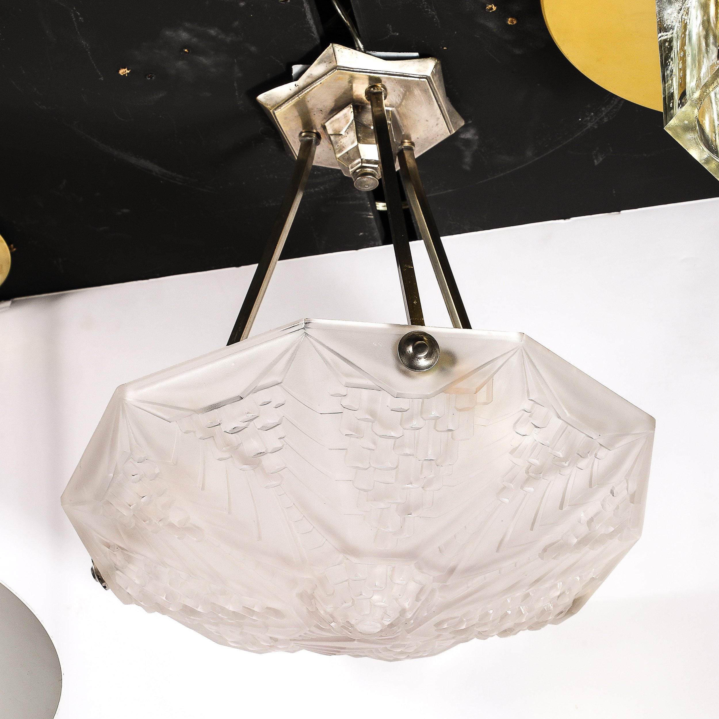 Art Deco Skyscraper Style Frosted Glass Pendant signed André Nuet for Schneider - High Style Deco 9.jpg