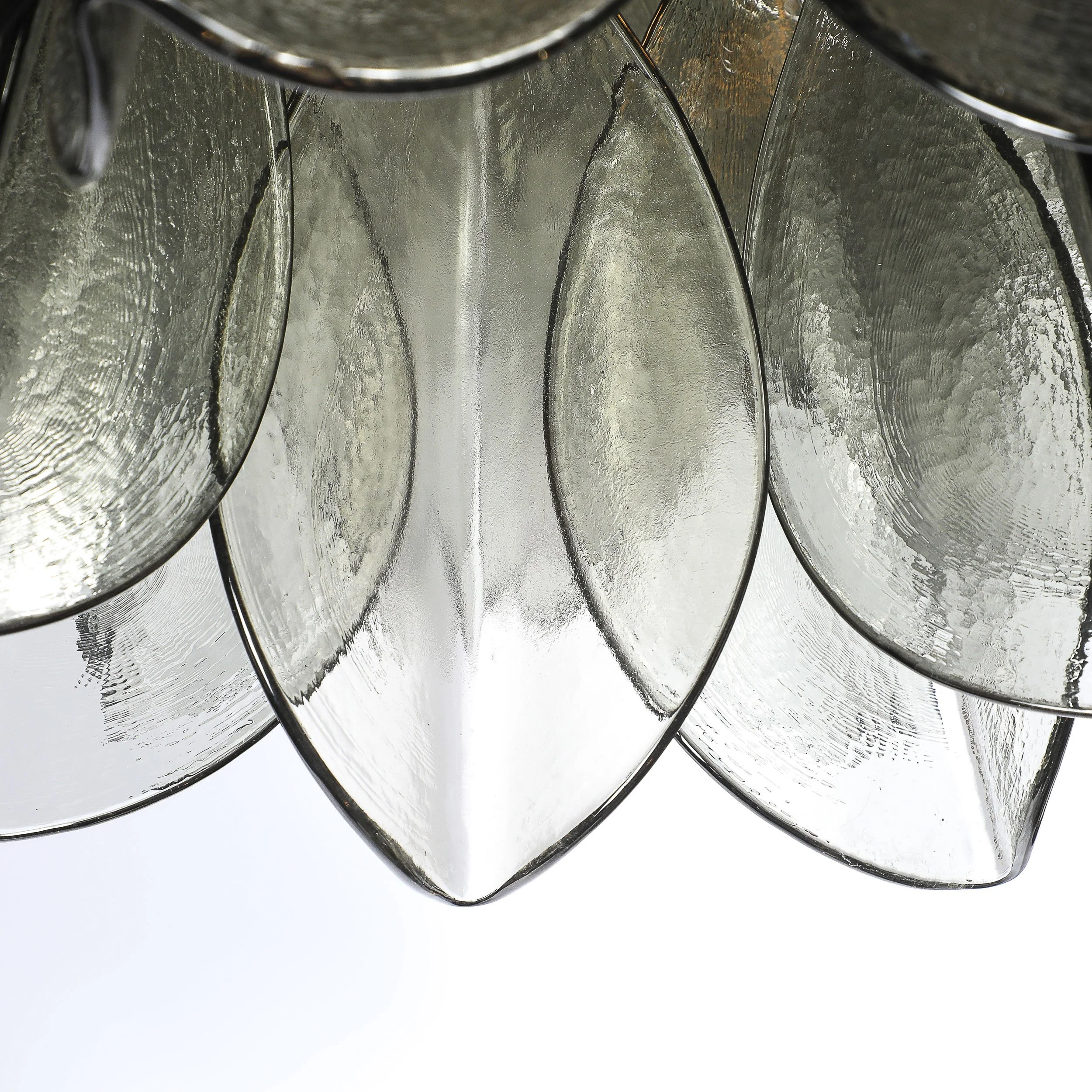 Modernist Feather Chandelier in Murano Smoked Topaz Glass and Polished Nickel - High Style Deco 12.jpg