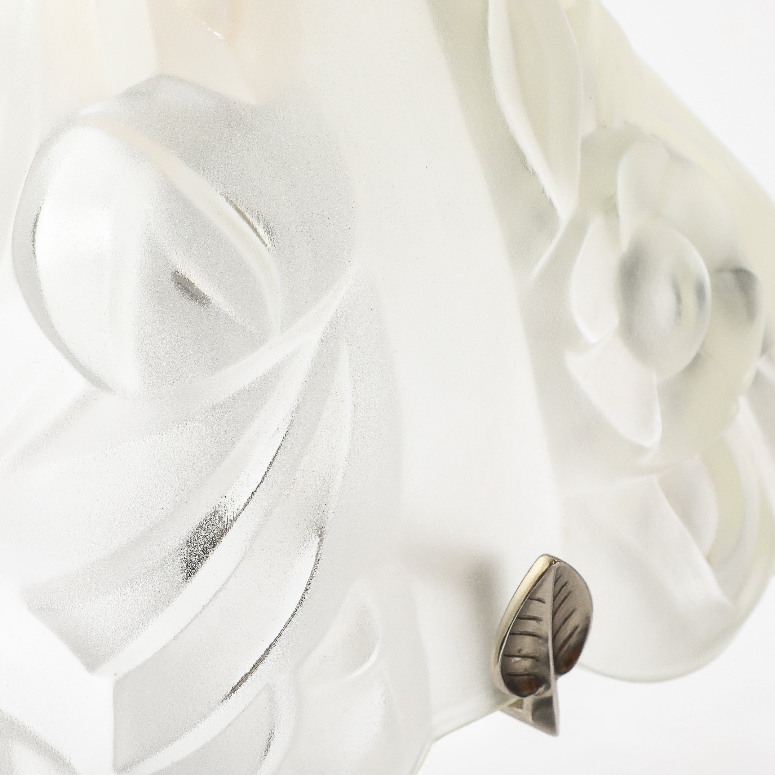 Art Deco Style Molded & Frosted Glass Table Lamp w: Silvered Bronze Base - High Style Deco 5.jpg