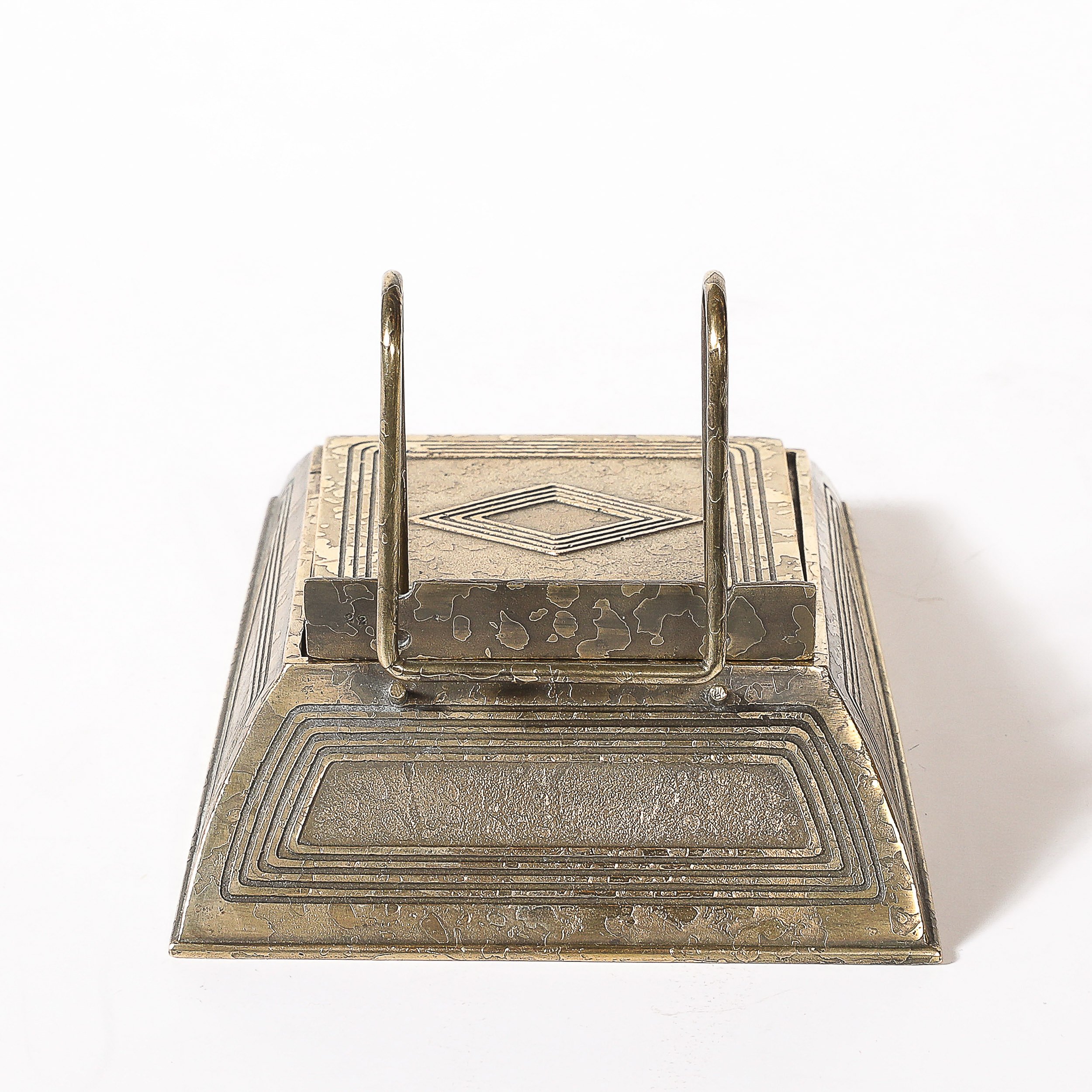 Bronze Doré Calendar Holder in the Graduate Pattern signed Tiffany & Co. - High Style Deco 3.jpg