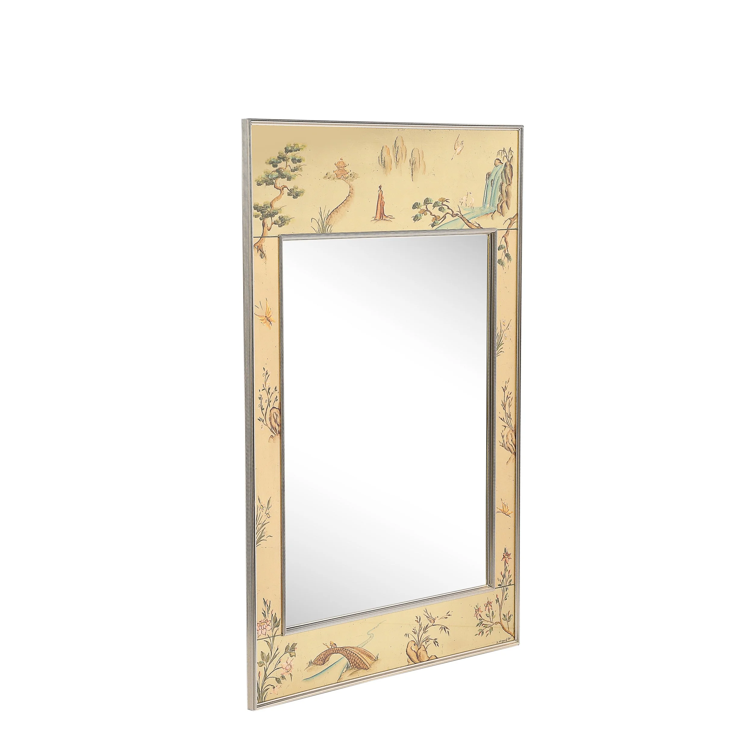 Mid-Century Gilt Eglomise w: Brass Border Mirror signed D Wingard for Labarge - High Style Deco 1.jpg