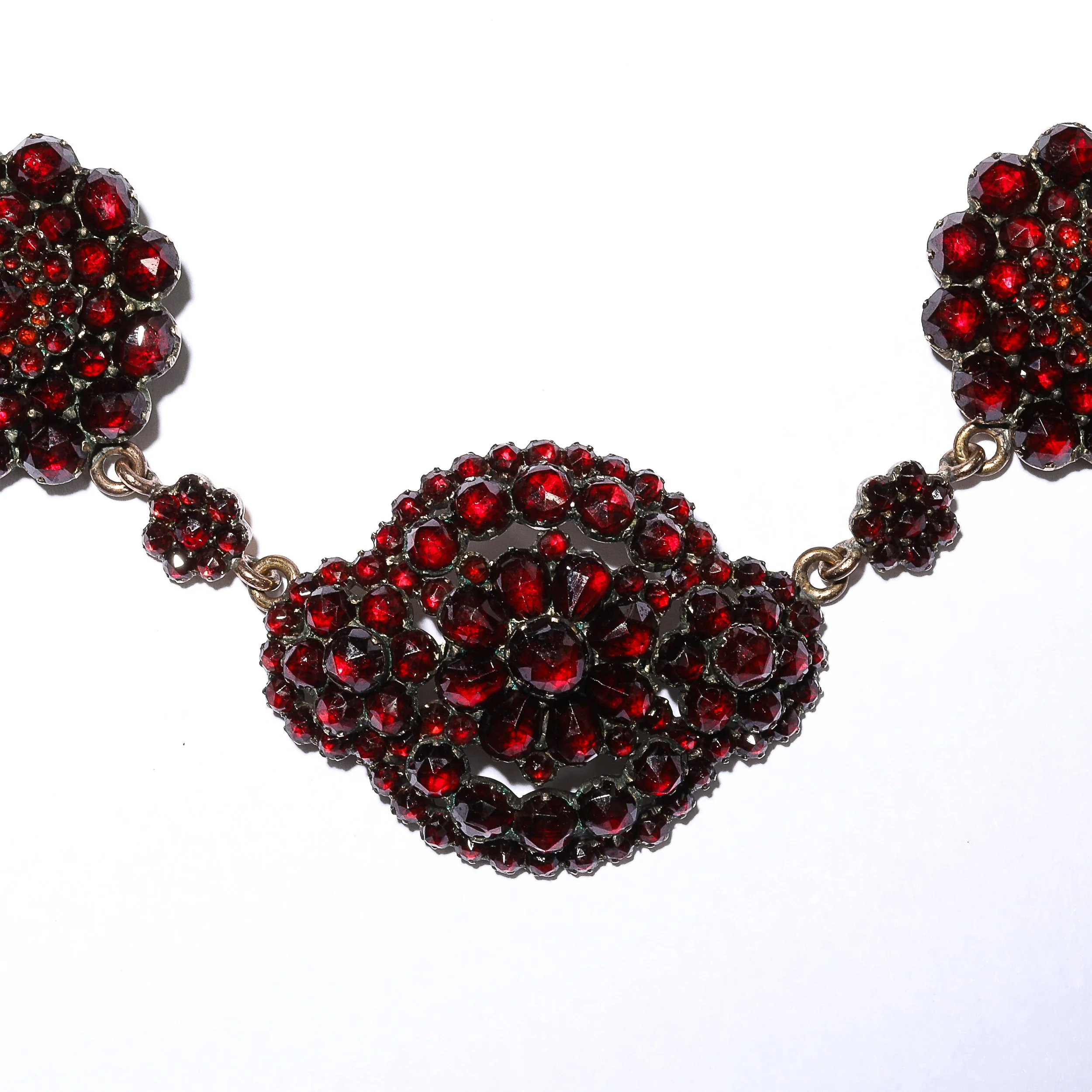 Antique Bohemian Necklace Encrusted with Garnets in Garnet Gold Setting - High Style Deco 3.jpg