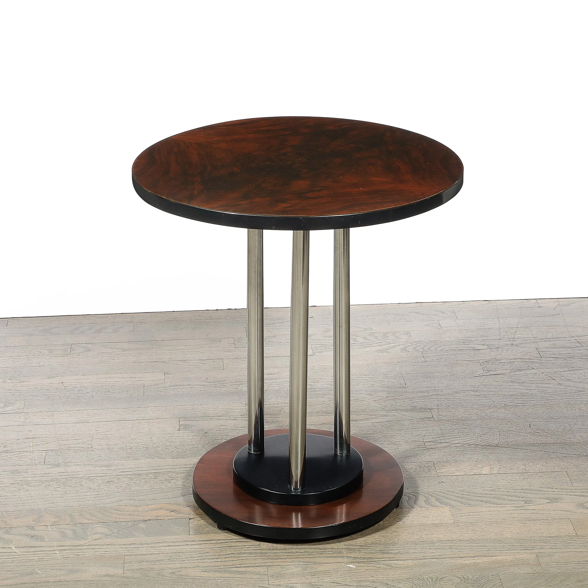 Art Deco Machine Age Side Tables in Book-Matched Walnut By Donald Deskey - High Style Deco 14.jpg