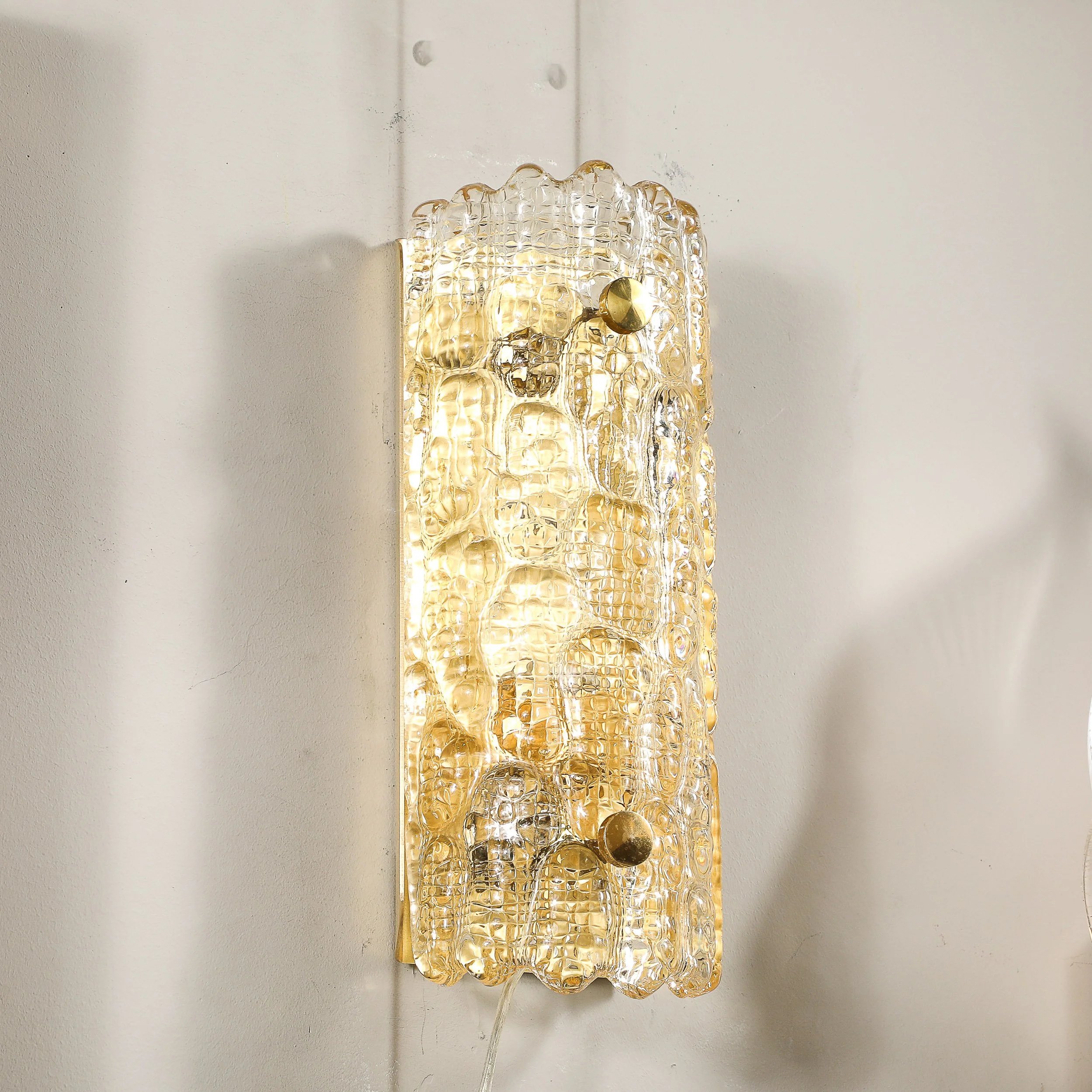 Pair of Mid-Century Mottled Honey Glass Sconces by Carl Fagerlund for Orrefors - High Style Deco 11.jpg