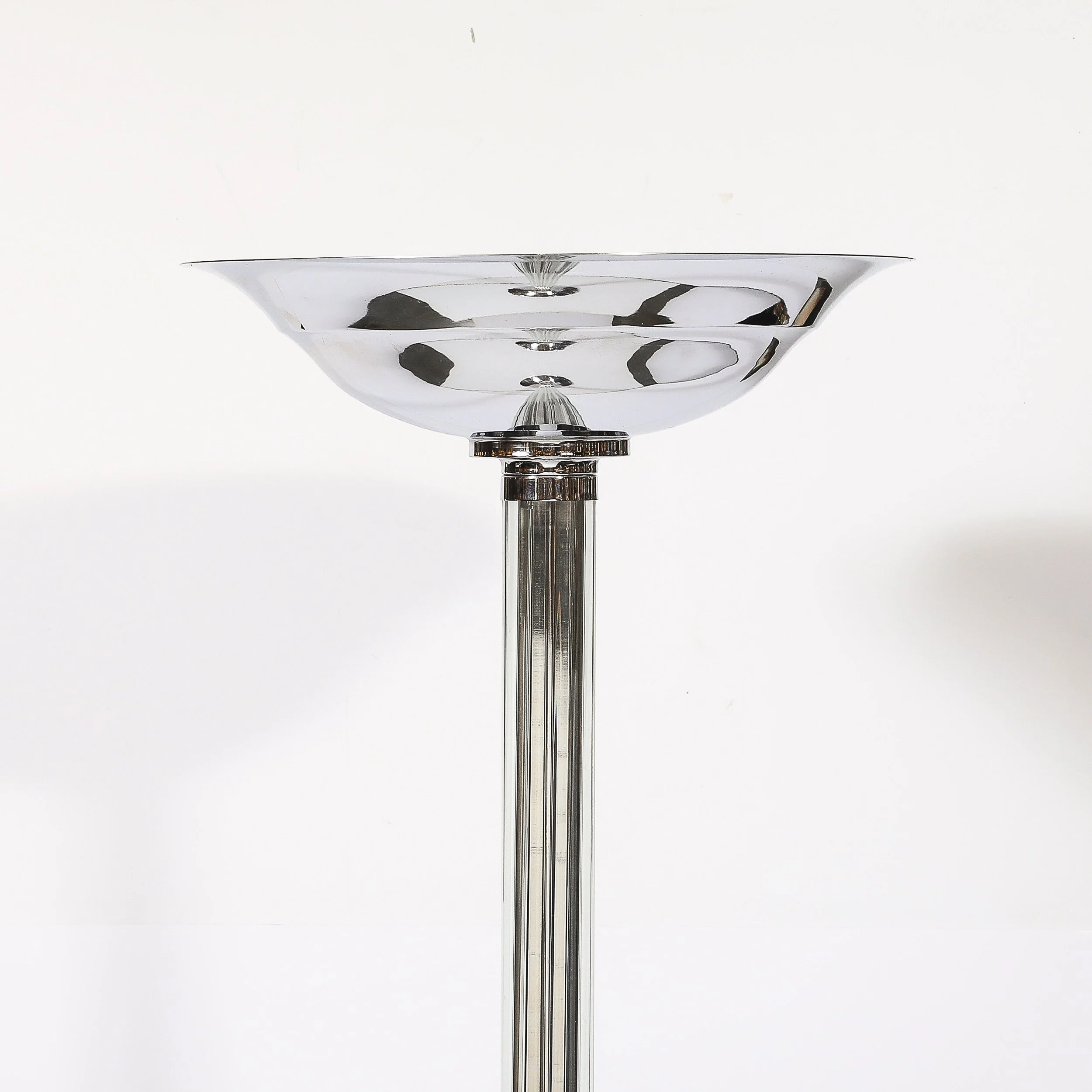 Pair of Art Deco Machine Age Chrome and Glass Rod Torchieres - High Style Deco 2.jpg
