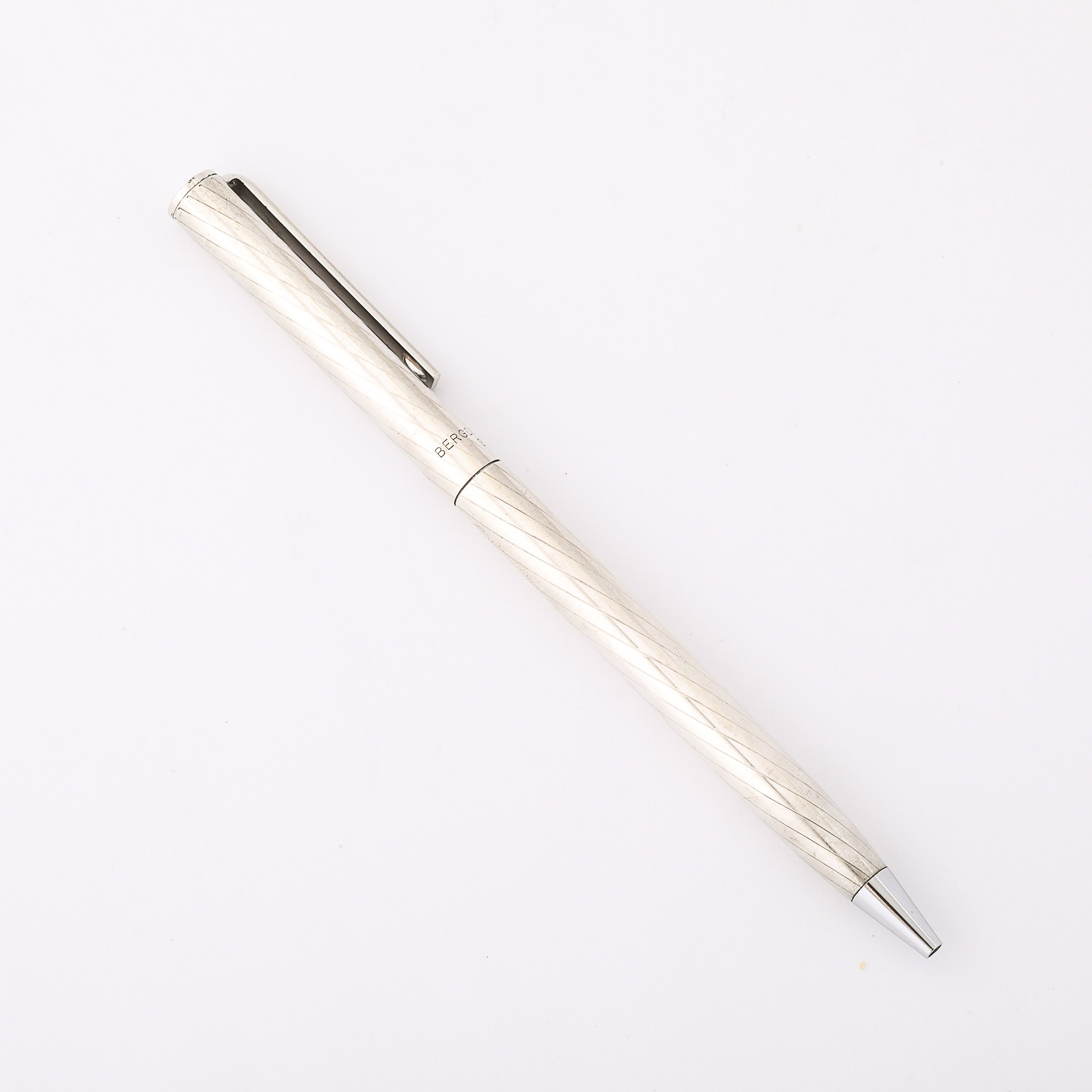 Modernist Twist Opening Sterling Silver Ballpoint Pen signed Bergdorf Goodman - High Style Deco 2.jpg