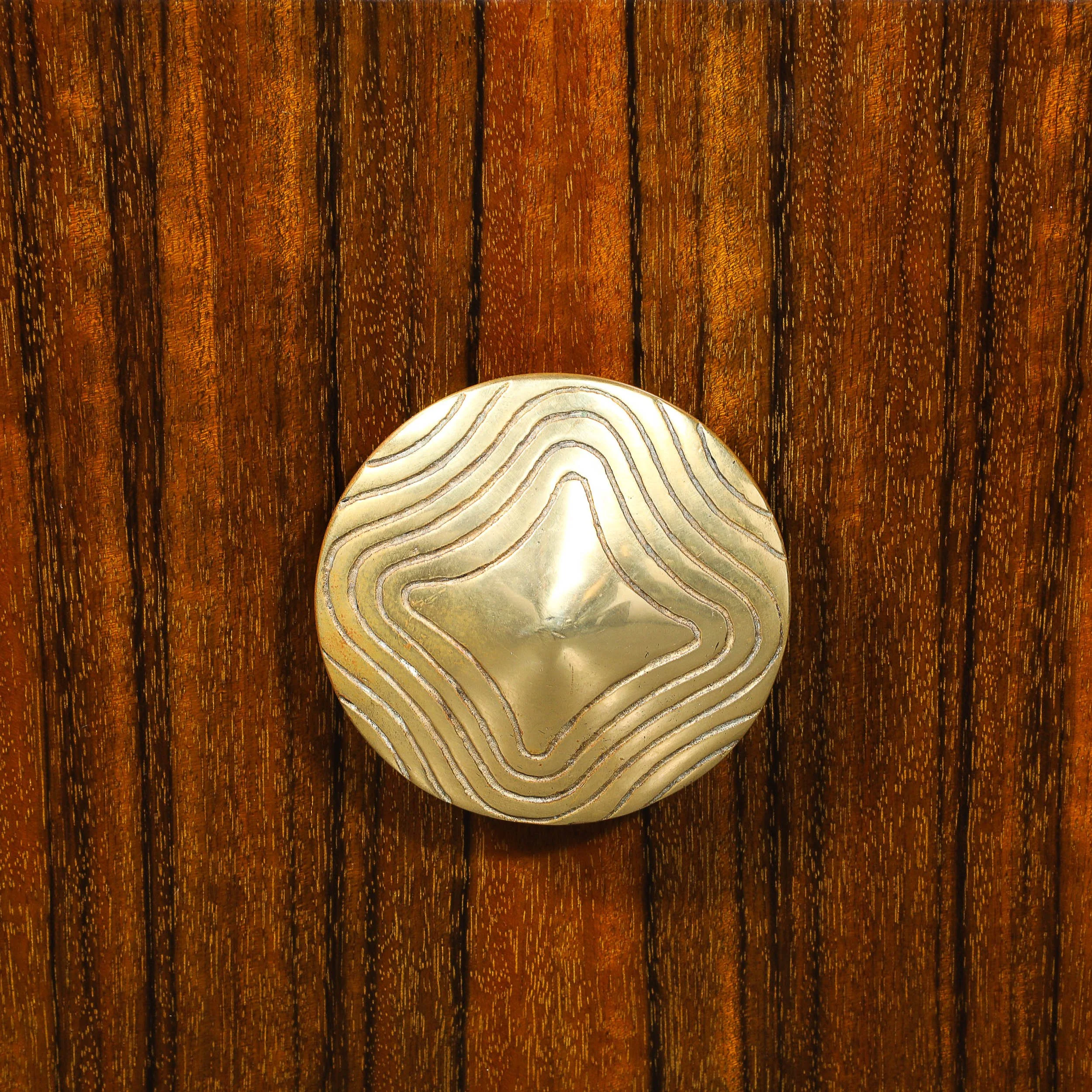 Art Deco Brass Pulls & Leather Wrapped Base Paldao Wood Cabinet by Gilbert Rhode - High Style Deco 3.jpg