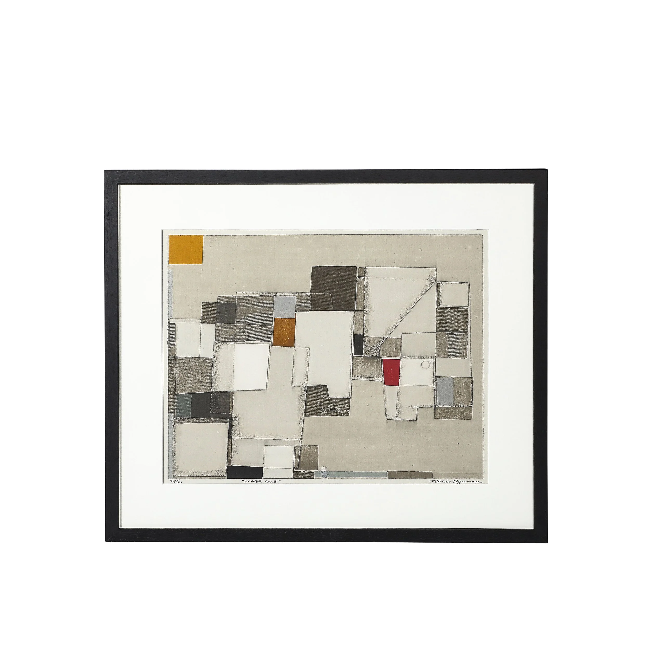 Mid-Century Modernist Abstract Geometric Screenprint Edition 40/50 Image No.3