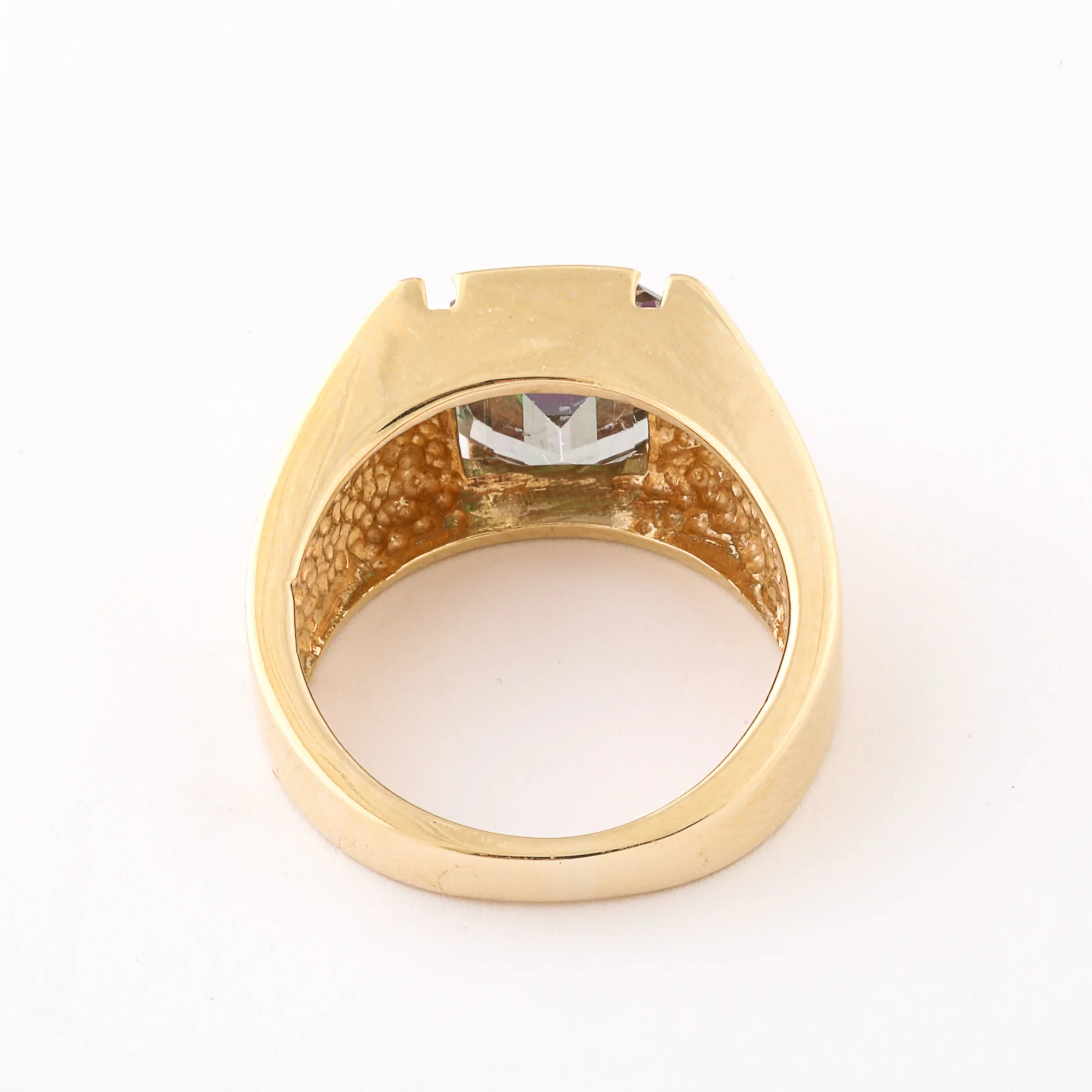 Modernist 14K Gold Ring with Emerald Cut Mystic Topaz - High Style Deco 3.jpg