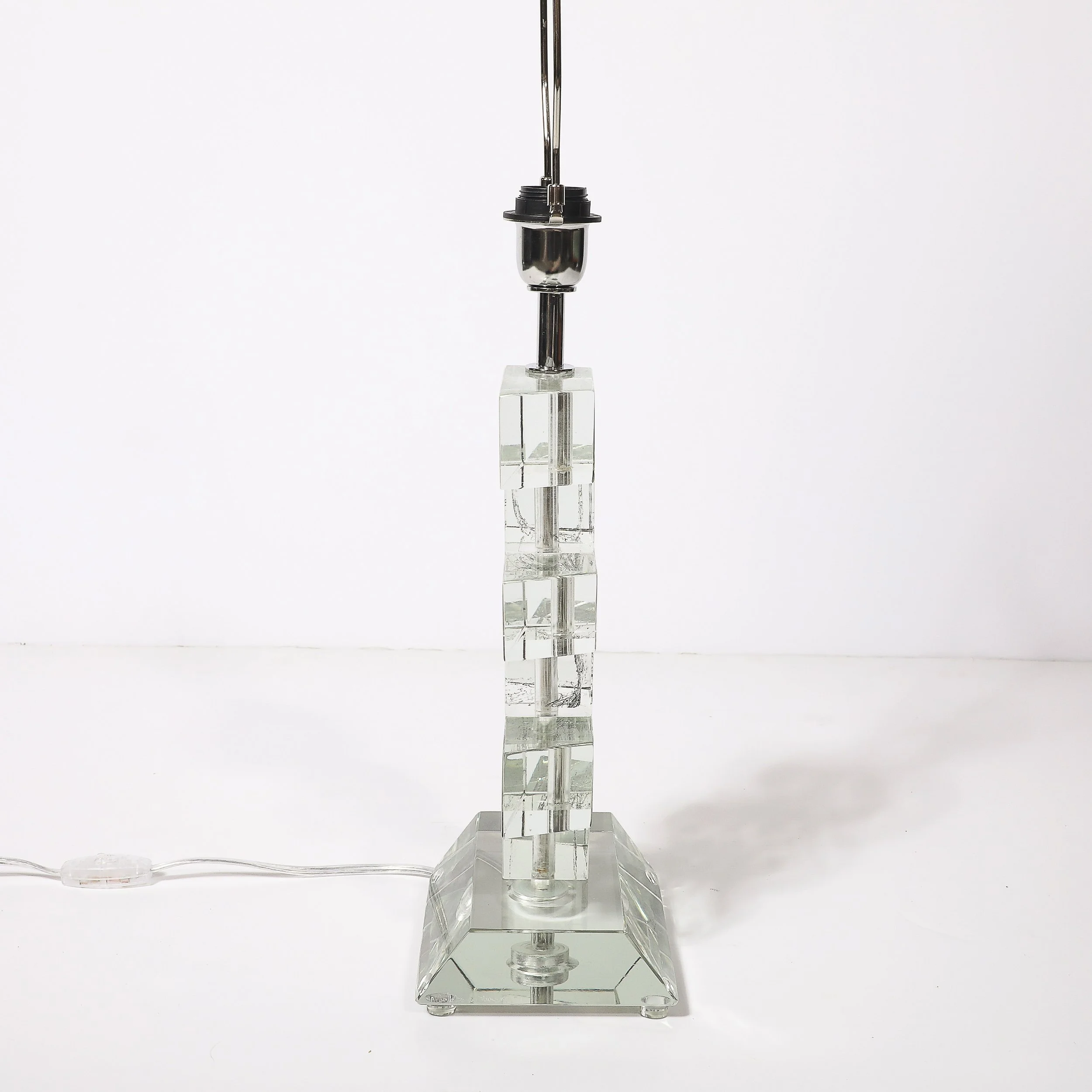 Modernist Hand-Blown Murano Stacked & Faceted Trapezoidal Glass Table Lamps - High Style Deco 21.jpg