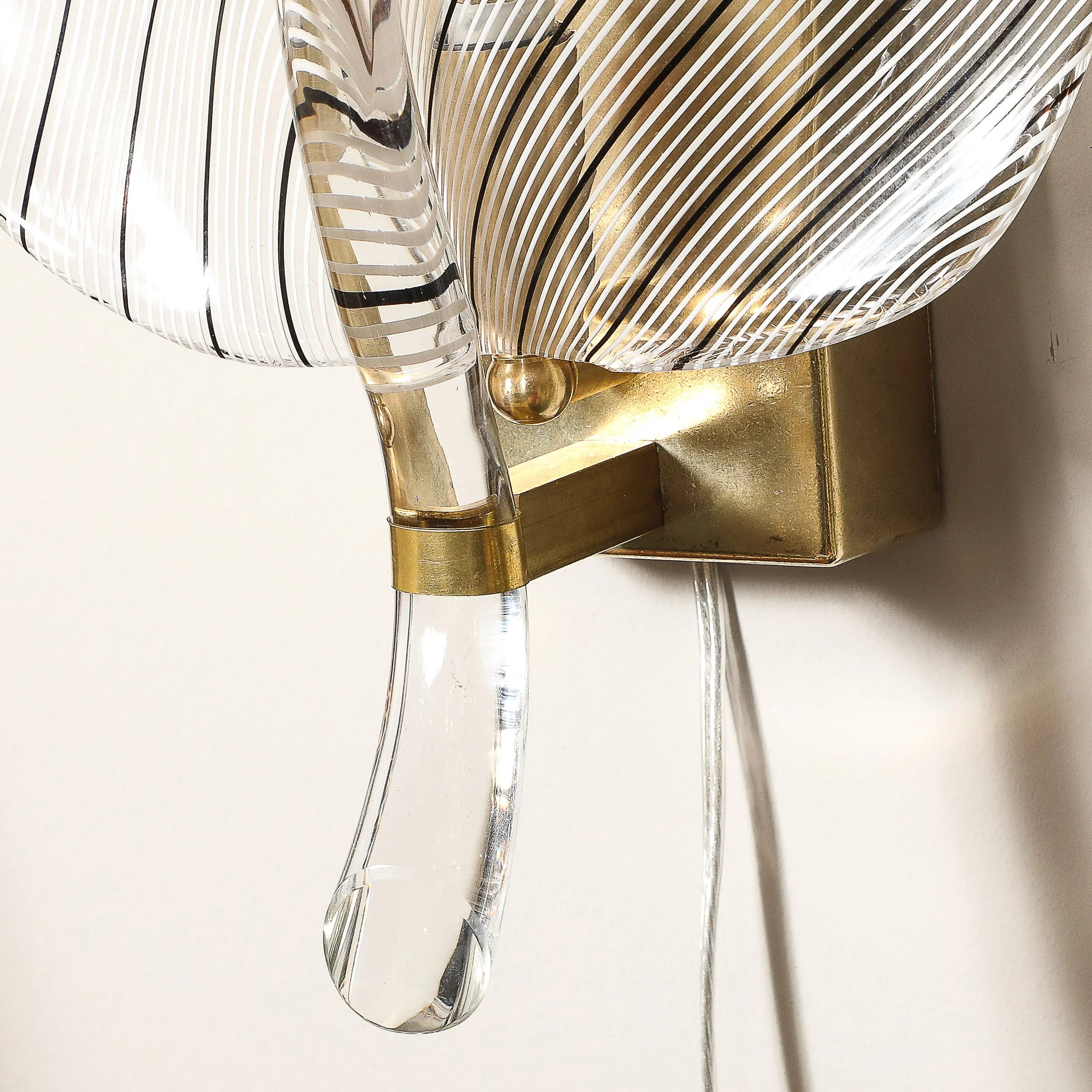 Mid-Century Hand-Blown Black Linear Murano Glass Leaf Sconces by Franco Luce - High Style Deco 12.jpg
