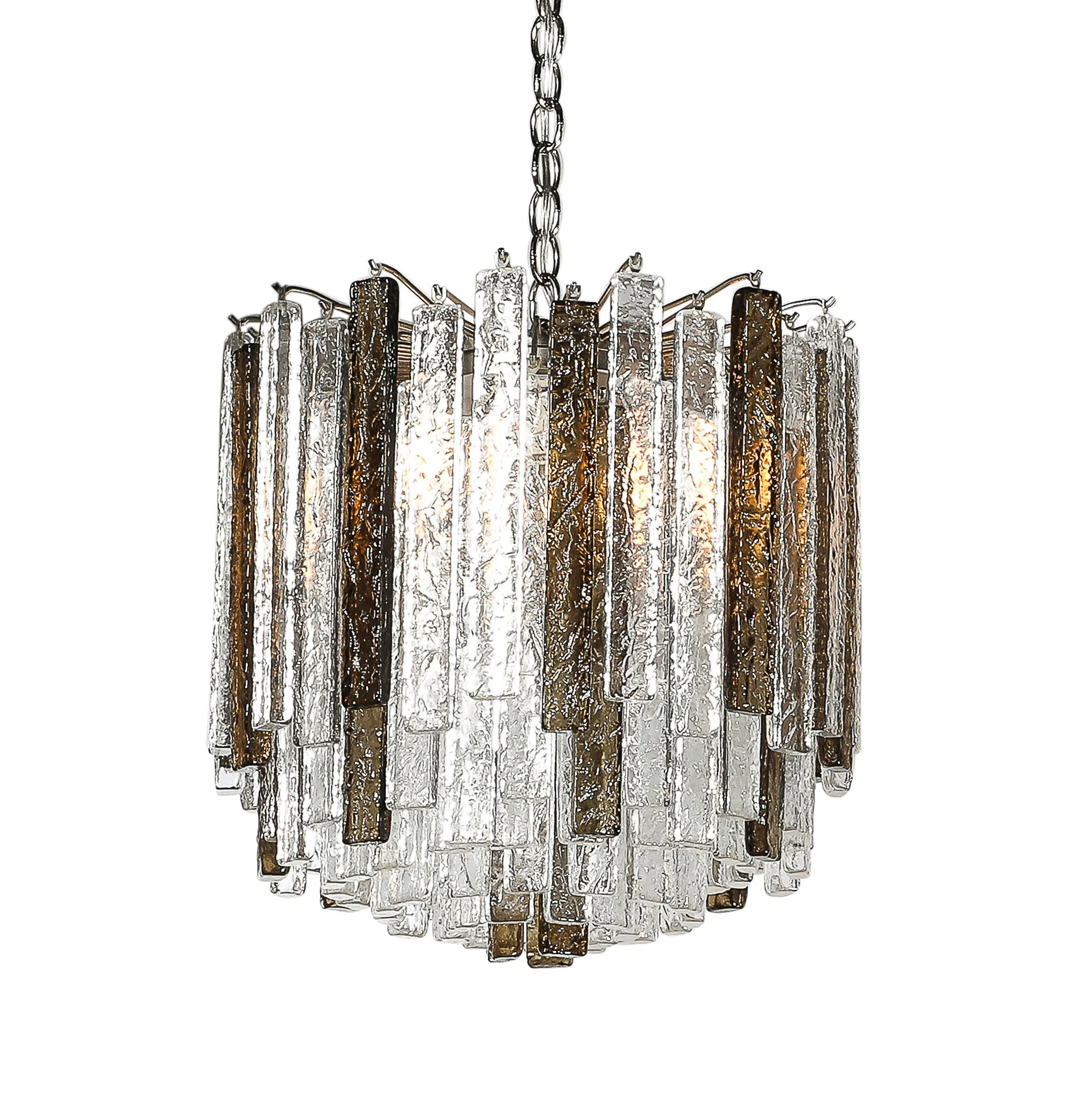 Pair of Mid-Century Modernist Hand-Blown Mottled Murano Glass Pendants by Venini - High Style Deco 6.jpg