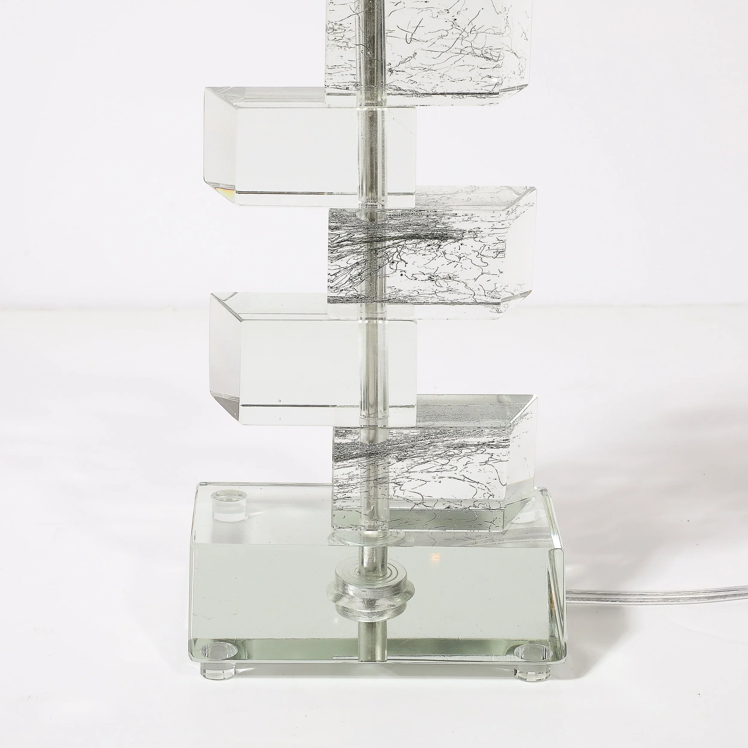 Modernist Hand-Blown Murano Stacked & Faceted Trapezoidal Glass Table Lamps - High Style Deco 14.jpg