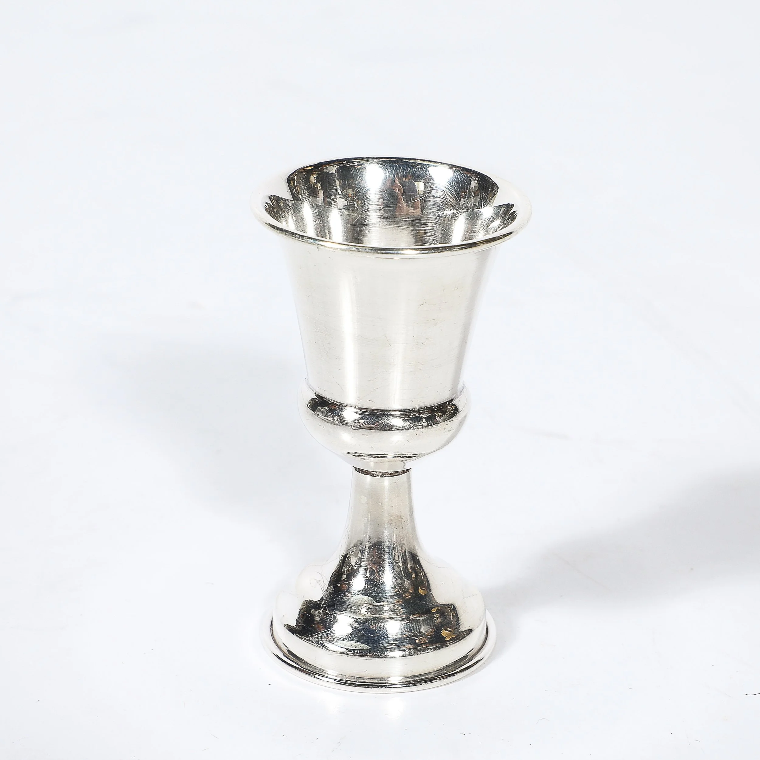 Mid-Century Minimalist Sculptural Sterling Kiddush Decanter and Six Cup Set - High Style Deco 10.jpg