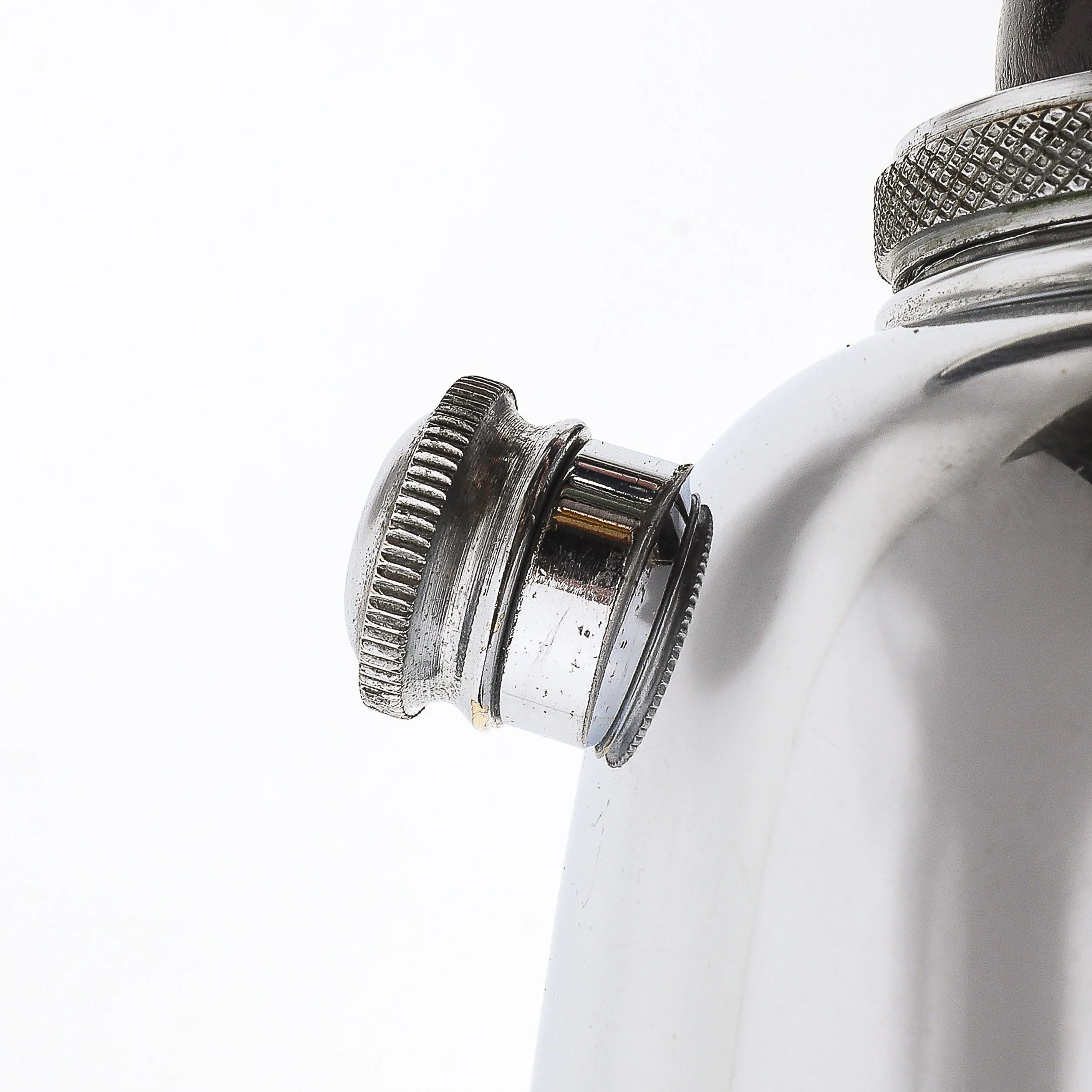 Art Deco Chrome Town Crier Bell Form Cocktail Shaker W: Ebonized Walnut Handle - High Style Deco 12.jpg