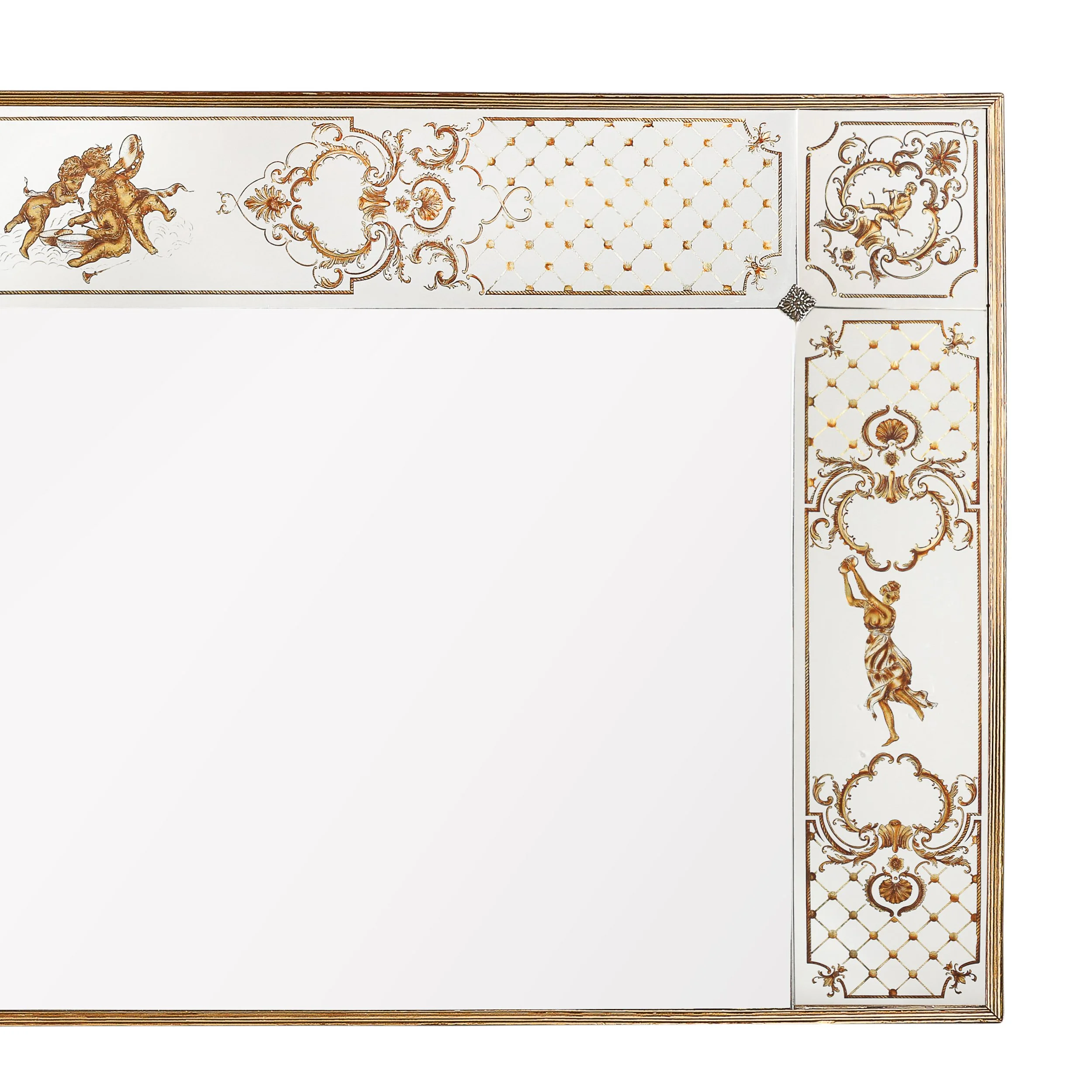 Art Deco Giltwood Wall Mirror with Ornate Eglomise Border & Mythological Motifs - High Style Deco 3.jpg