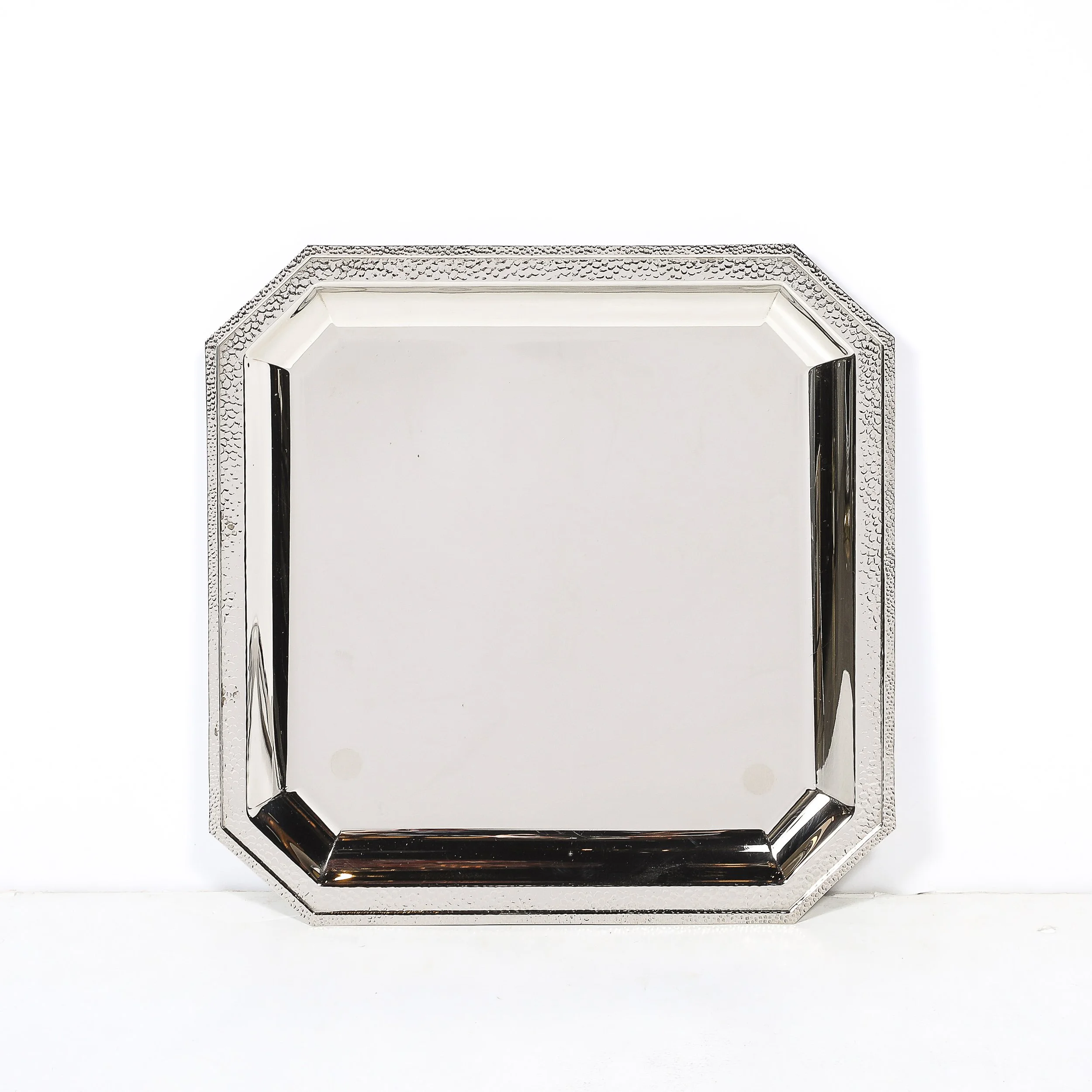 Set of Three Reed and Barton Silver Plate Trays with Hand-Hammered Detailing - High Style Deco 12.jpg