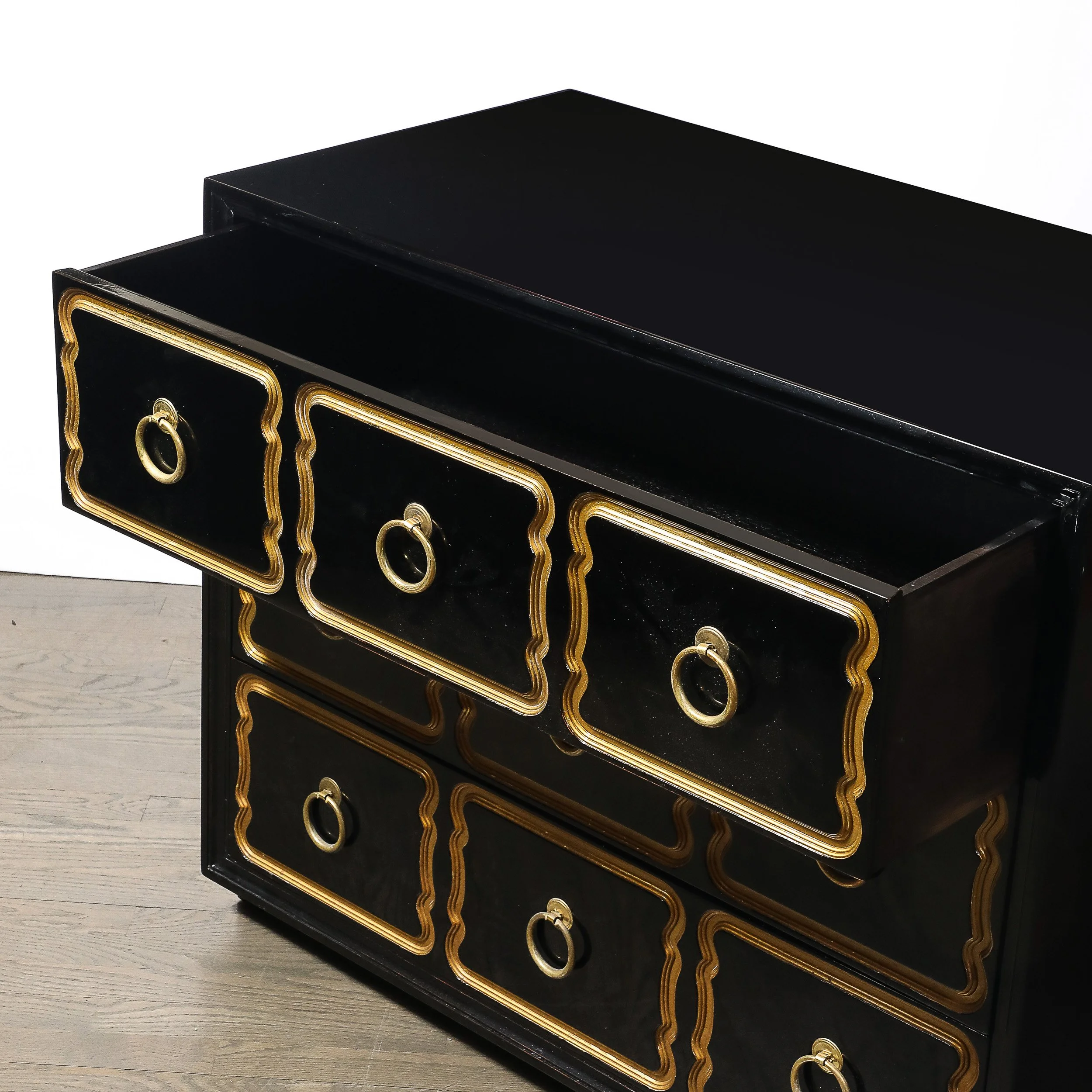 Mid-Century Dorothy Draper Chest of Drawers for España in Gilt & Black Lacquer - High Style Deco 4.jpg