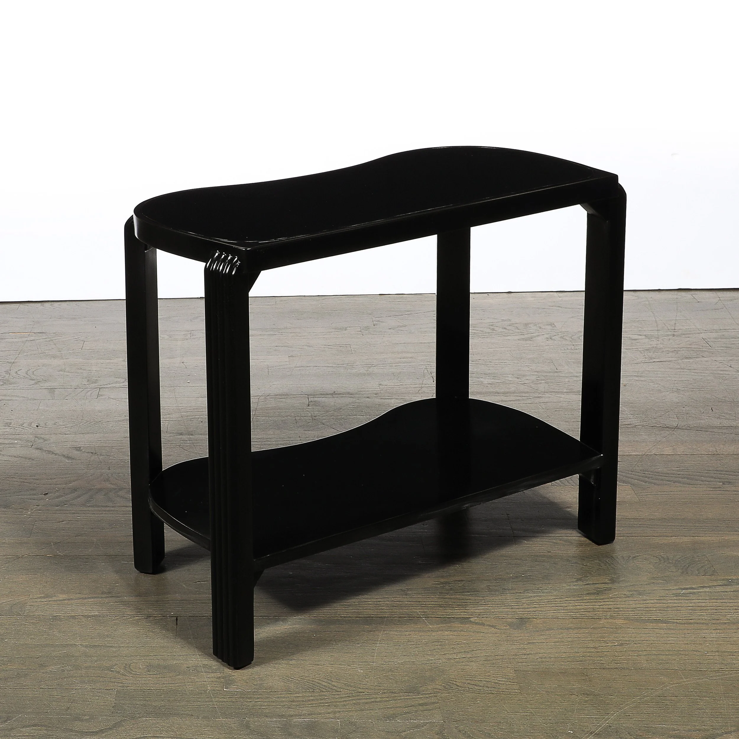 Pair of Art Deco Machine Age Black Lacquer Side Tables with Inset Vitrolite Tops - High Style Deco 12.jpg