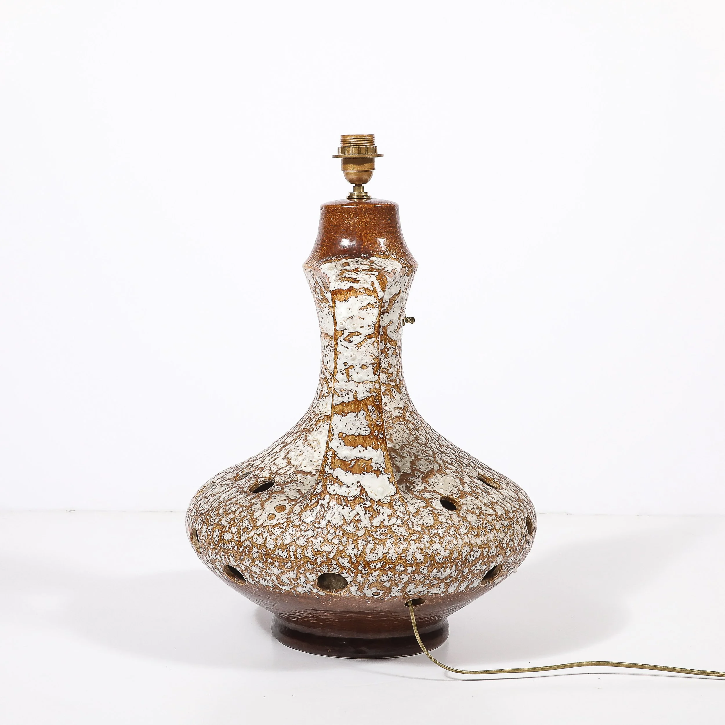 Mid-Century Organic Pitcher Form Ceramic Table Lamp with Illuminated Cutouts - High Style Deco 10.jpg