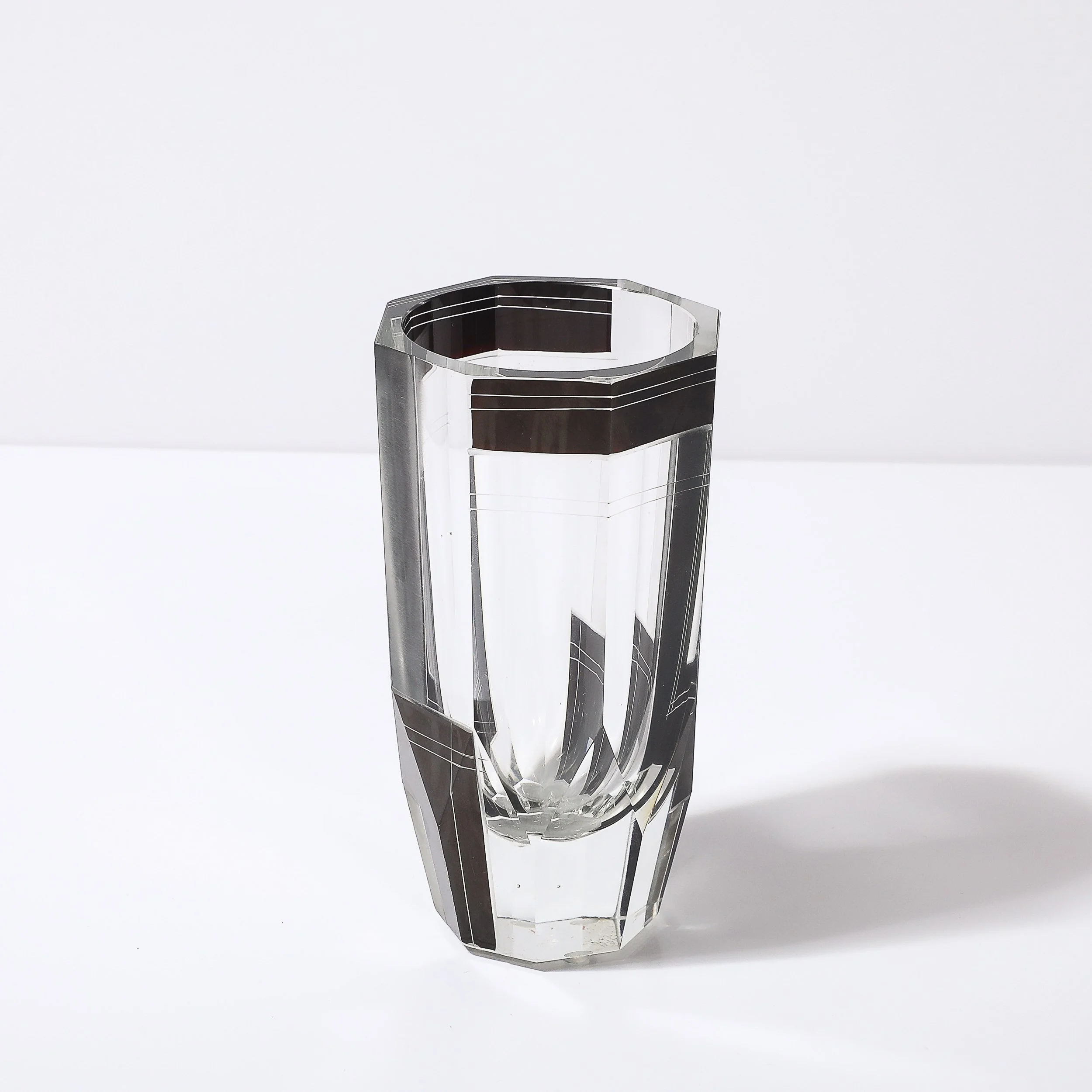 Art Deco Acid Etched Black Glass Vase with Grooved Detailing by Karl Palda - High Style Deco 7.jpg