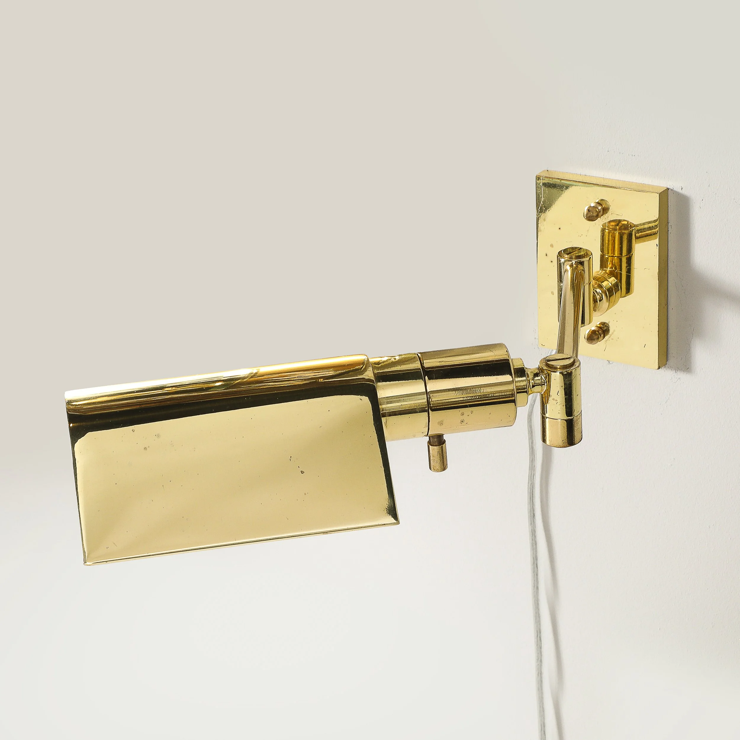 Pair of Mid-Century Modernist Swing Arm Articulating Sconces in Polished Brass - High Style Deco 10.jpg