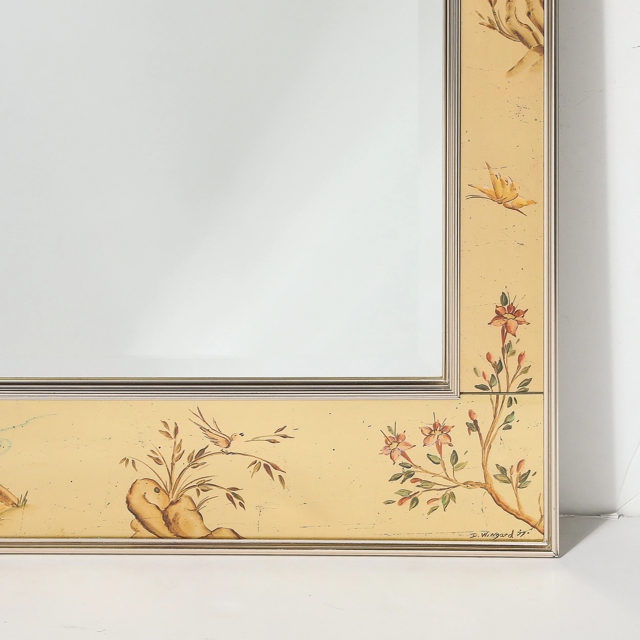 Mid-Century Gilt Eglomise w: Brass Border Mirror signed D Wingard for Labarge - High Style Deco 8.jpg
