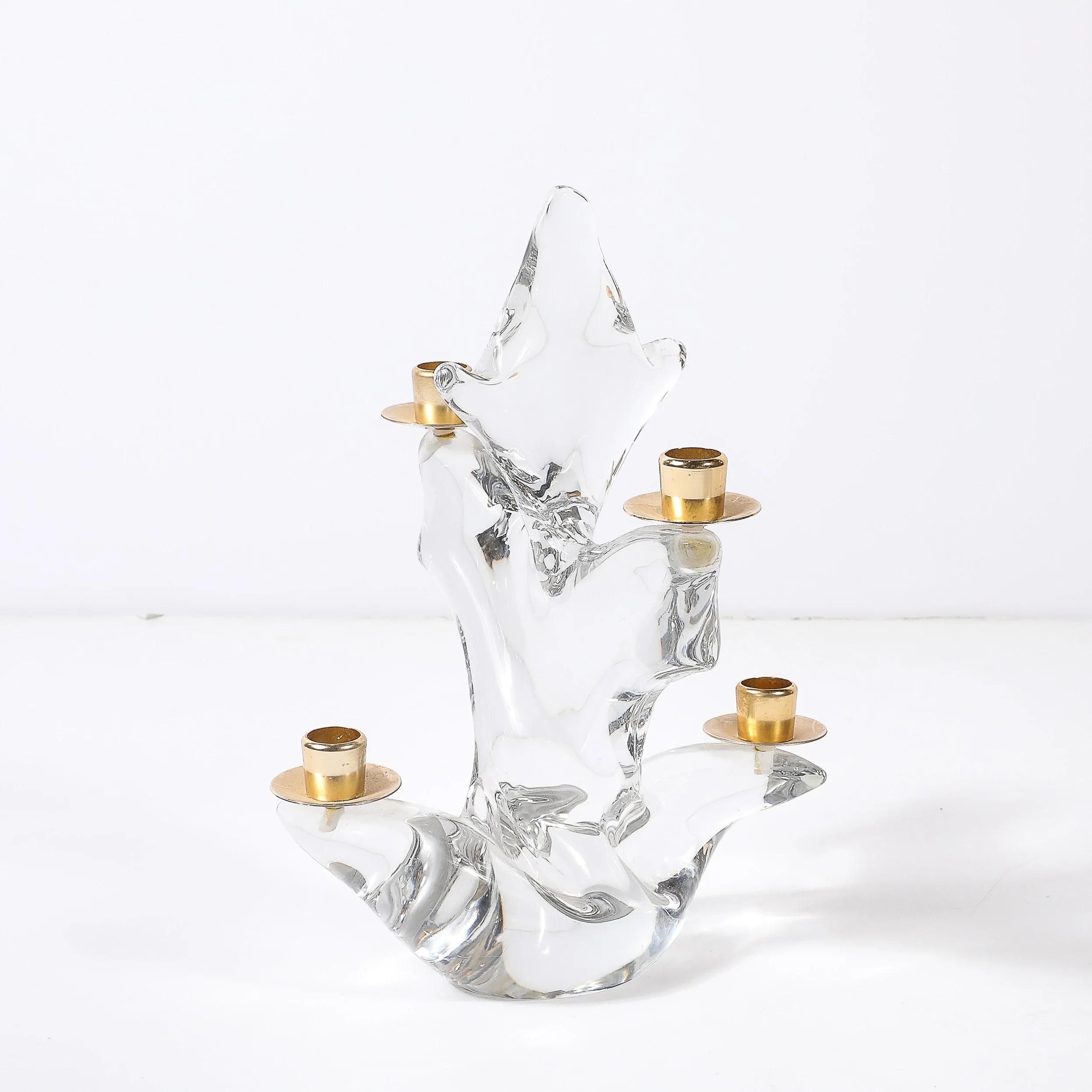 Pair of Mid-Century Crystal & Brass Candlestick Holders signed Schneider - High Style Deco 15.jpg