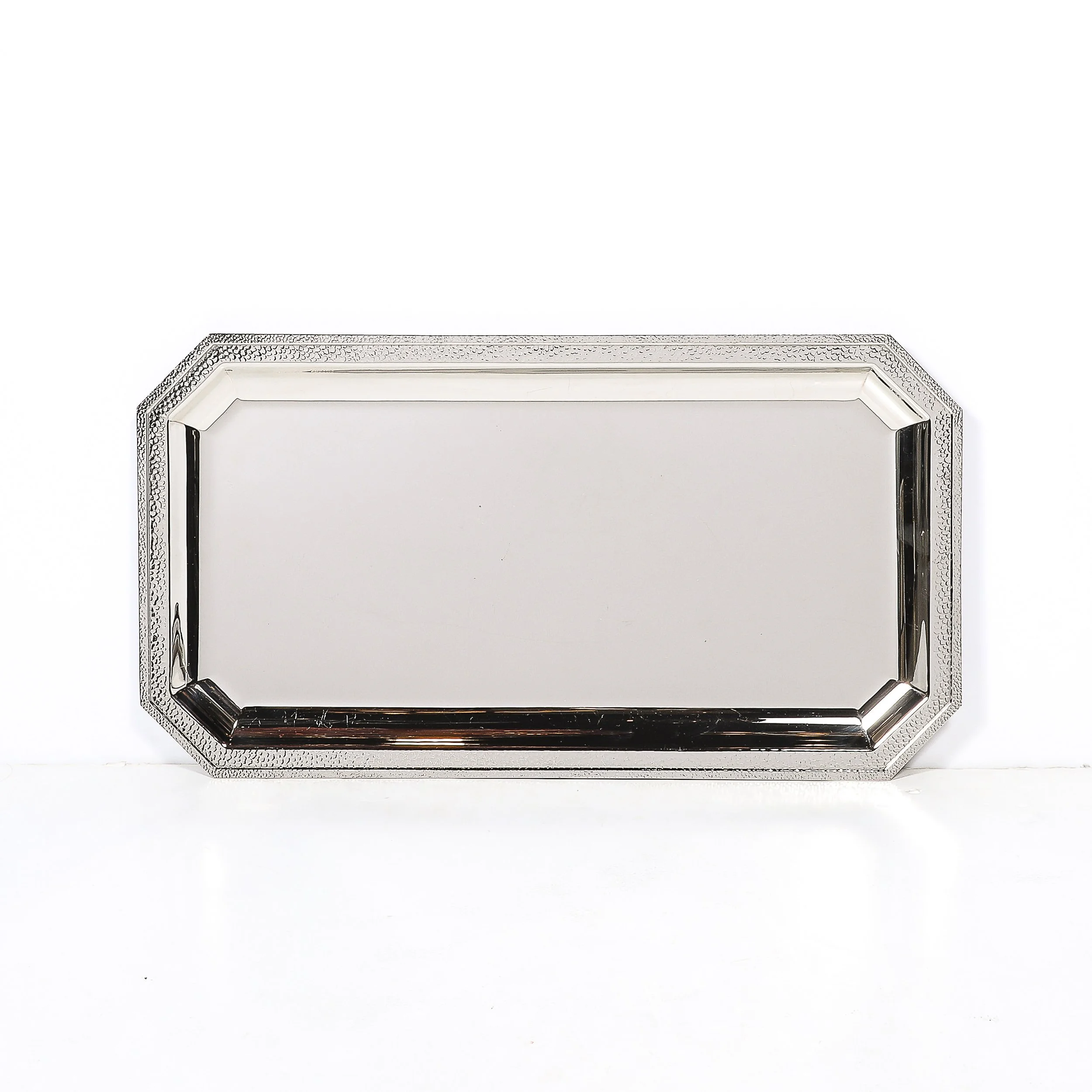 Set of Three Reed and Barton Silver Plate Trays with Hand-Hammered Detailing - High Style Deco 13.jpg