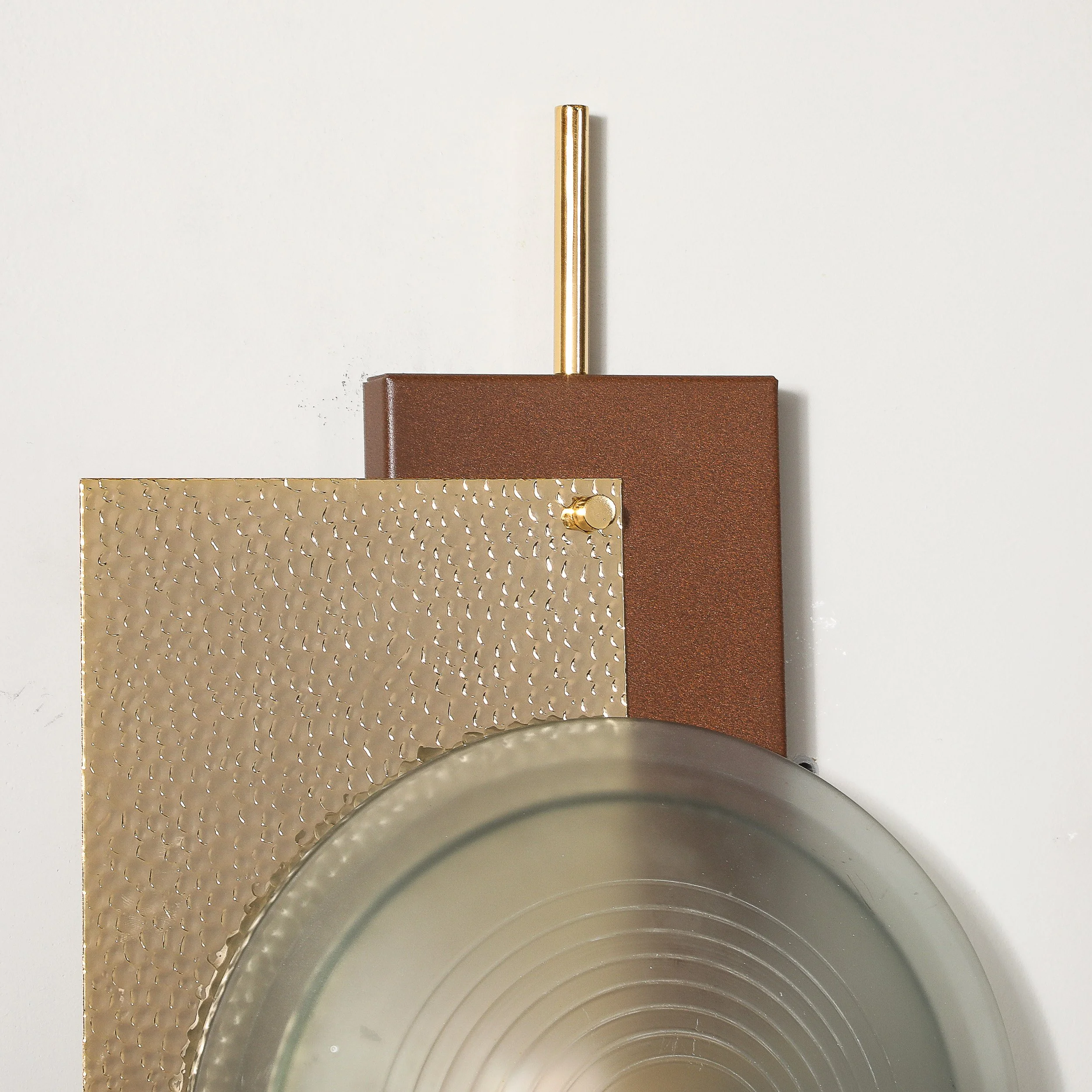 Modern Brutalist Multi-Paneled Sconces in Walnut, Polished Brass & White Enamel - High Style Deco 16.jpg