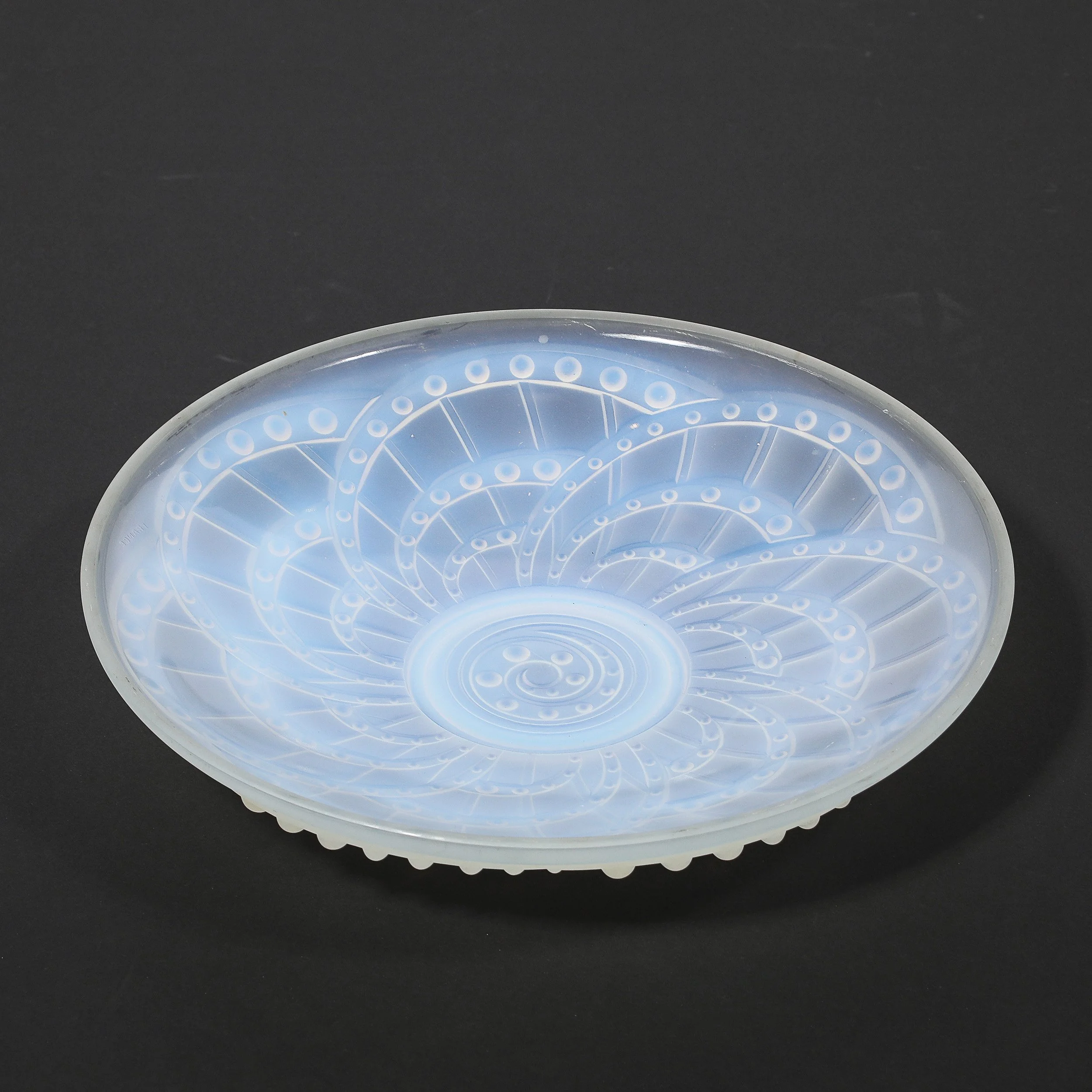 Art Deco Opalescent Molded and Frosted Glass Centerpiece Bowl Signed J. Landier - High Style Deco 10.jpg