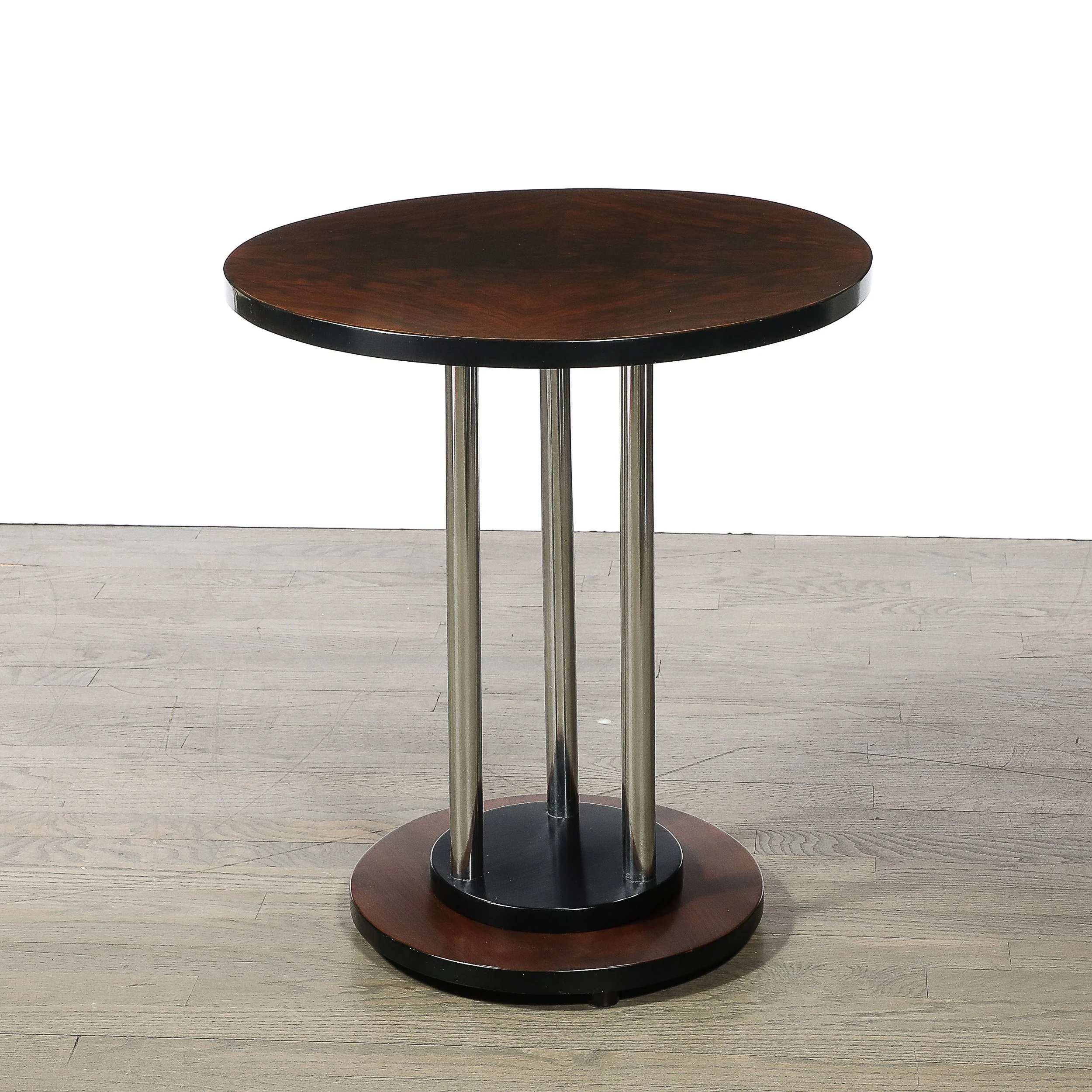 Art Deco Machine Age Side Tables in Book-Matched Walnut By Donald Deskey - High Style Deco 8.jpg