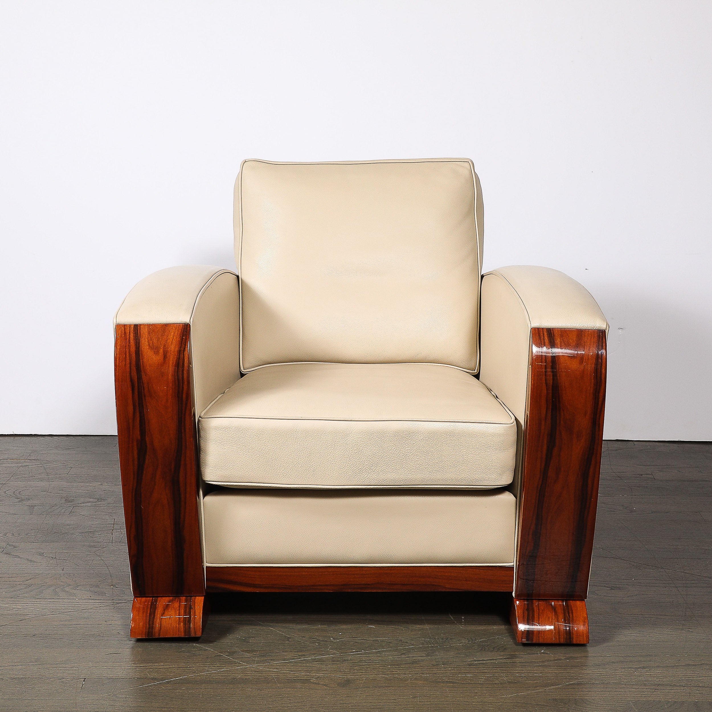 Pair of Art Deco Club Chairs in Palisander & Edelman Cream Leather - High Style Deco 1.jpg